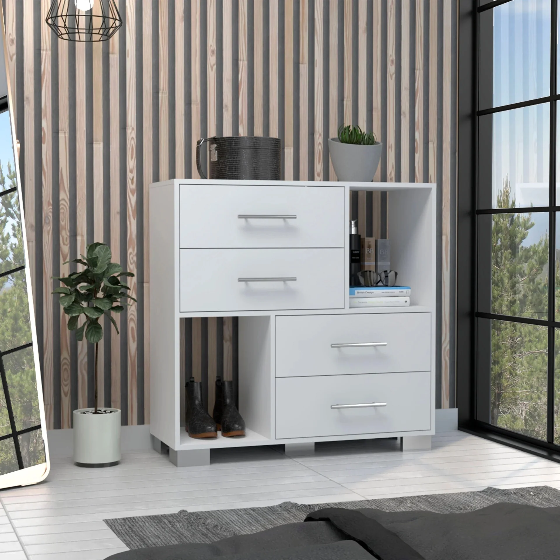 Depot E-Shop DE-CLB7157 Fountain Dresser, White