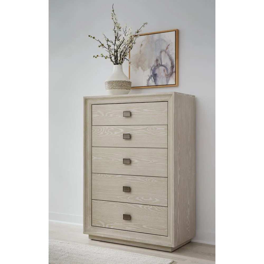 Modus Furniture Maxime Five Drawer Chest in Ash