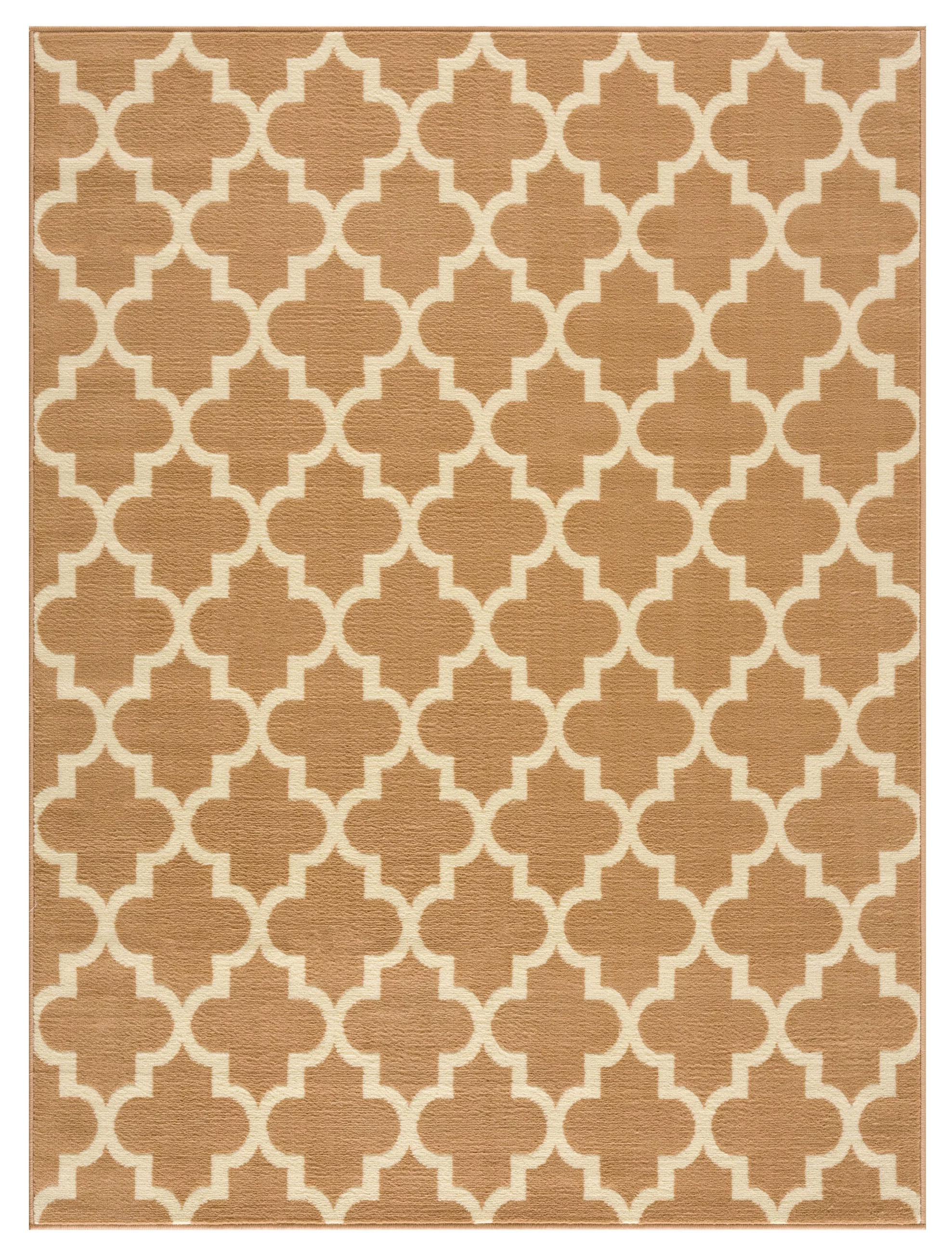 MSRUGS Trellis Collection Contemporary Soft Cozy and Vibrant 5 ft. by 7 ft. Beige Area Rug