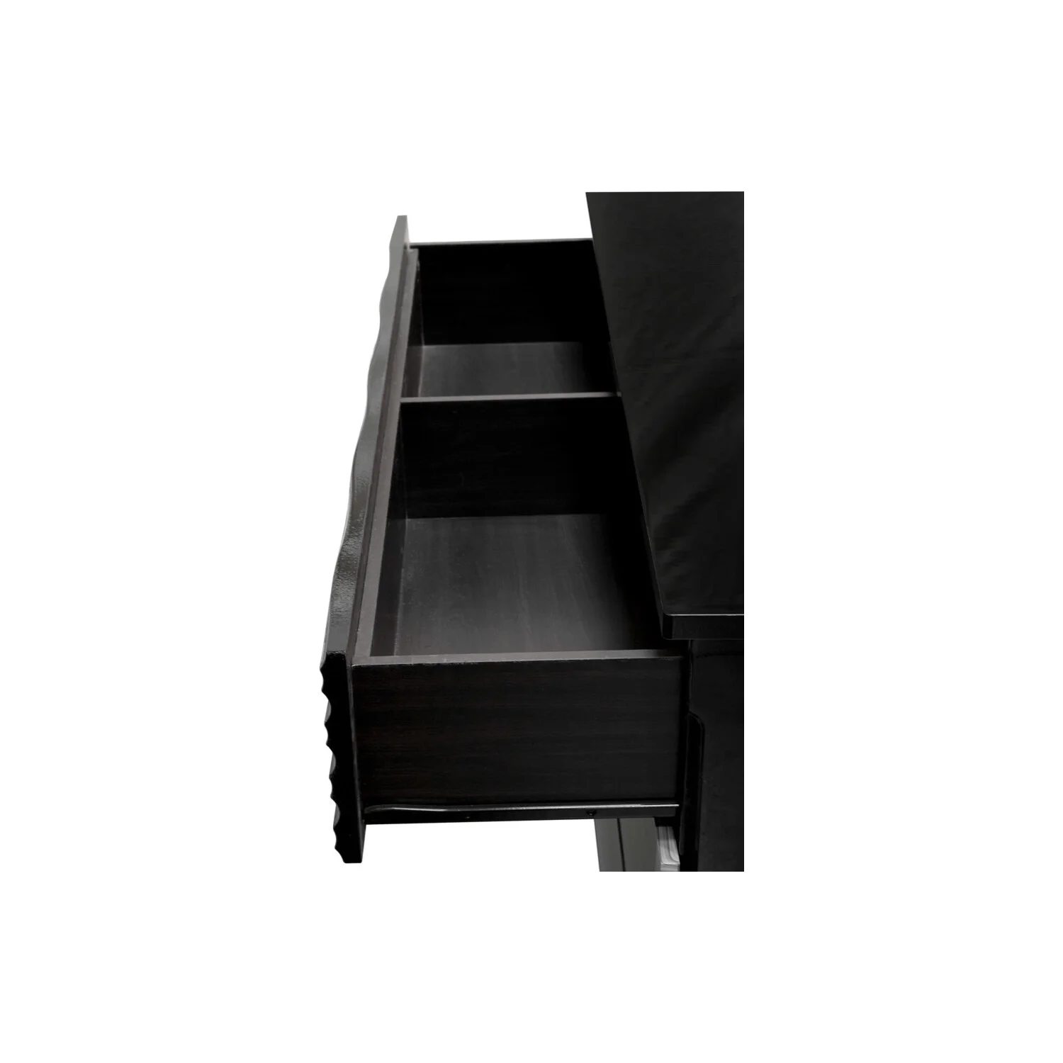 Best Master Romania 2-Pc Poplar Wood Dresser and Mirror Set in Black/Zebra Gray