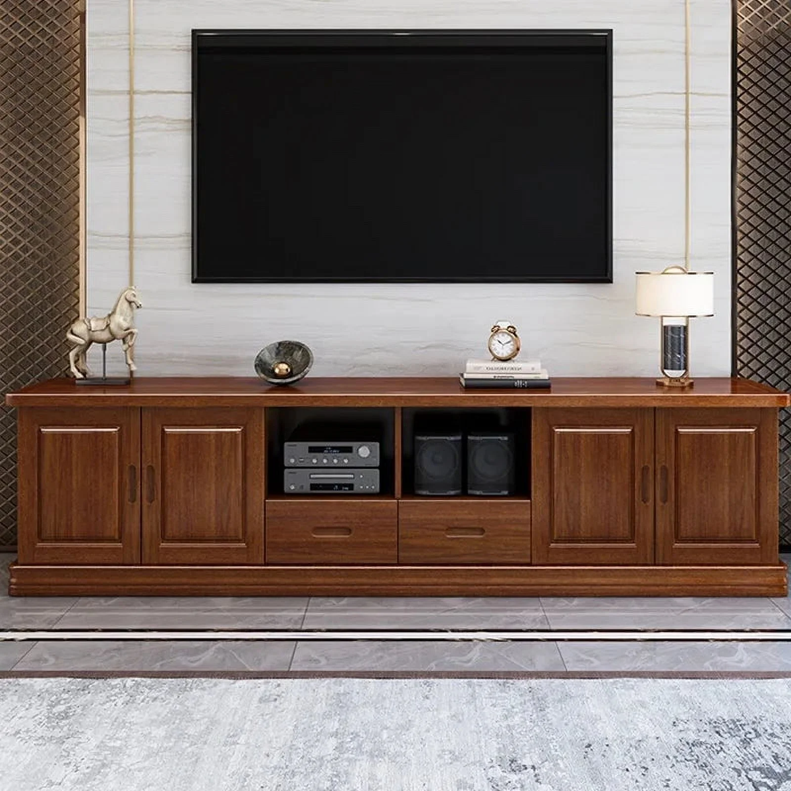 Modern TV Consoles Cabinet Foot Porta Wooden Floor Nordic TV Stand Living Room Moveis Para Casa Living Room Furniture MQ50DS