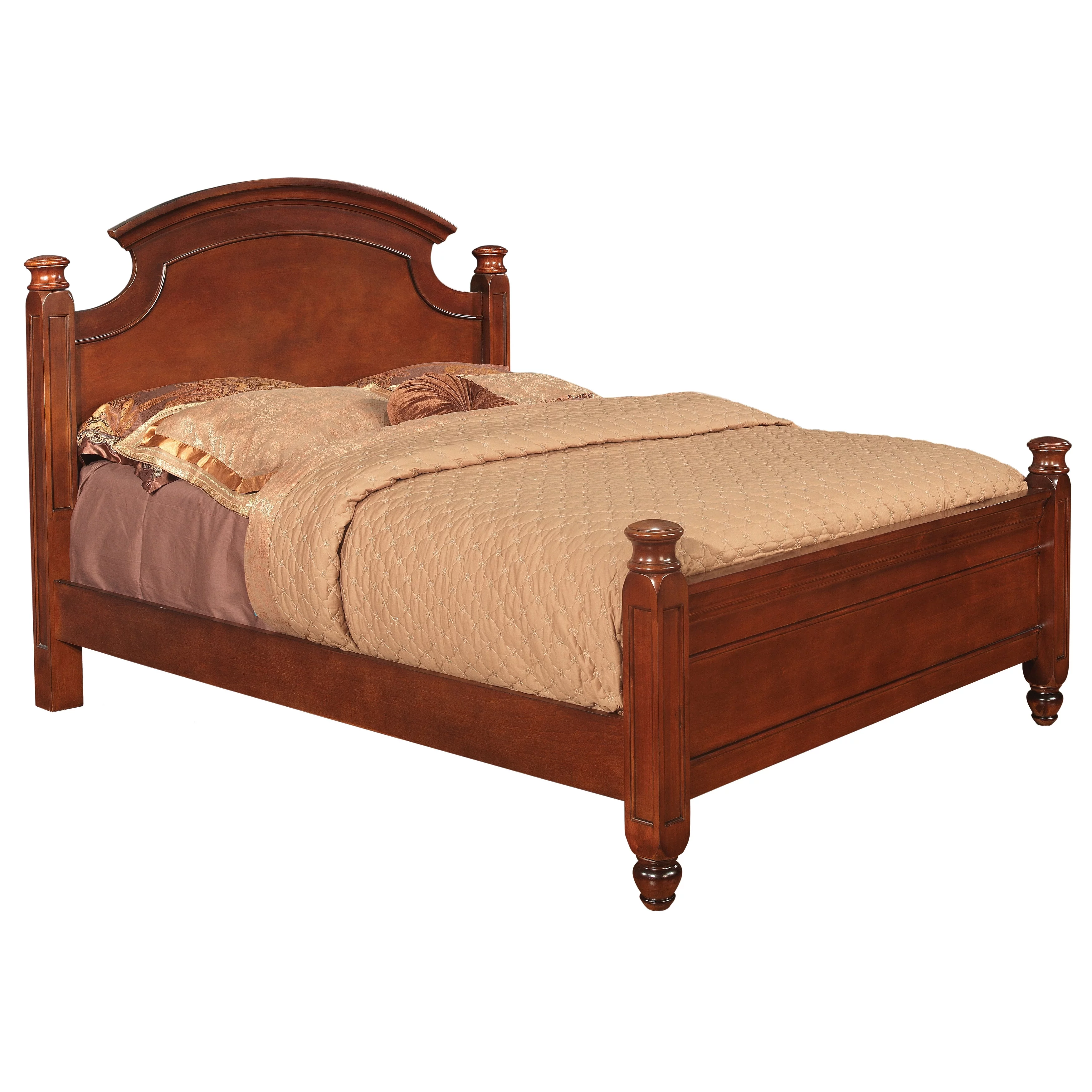 Glory Furniture Summit Queen Poster Bed in Cappuccino