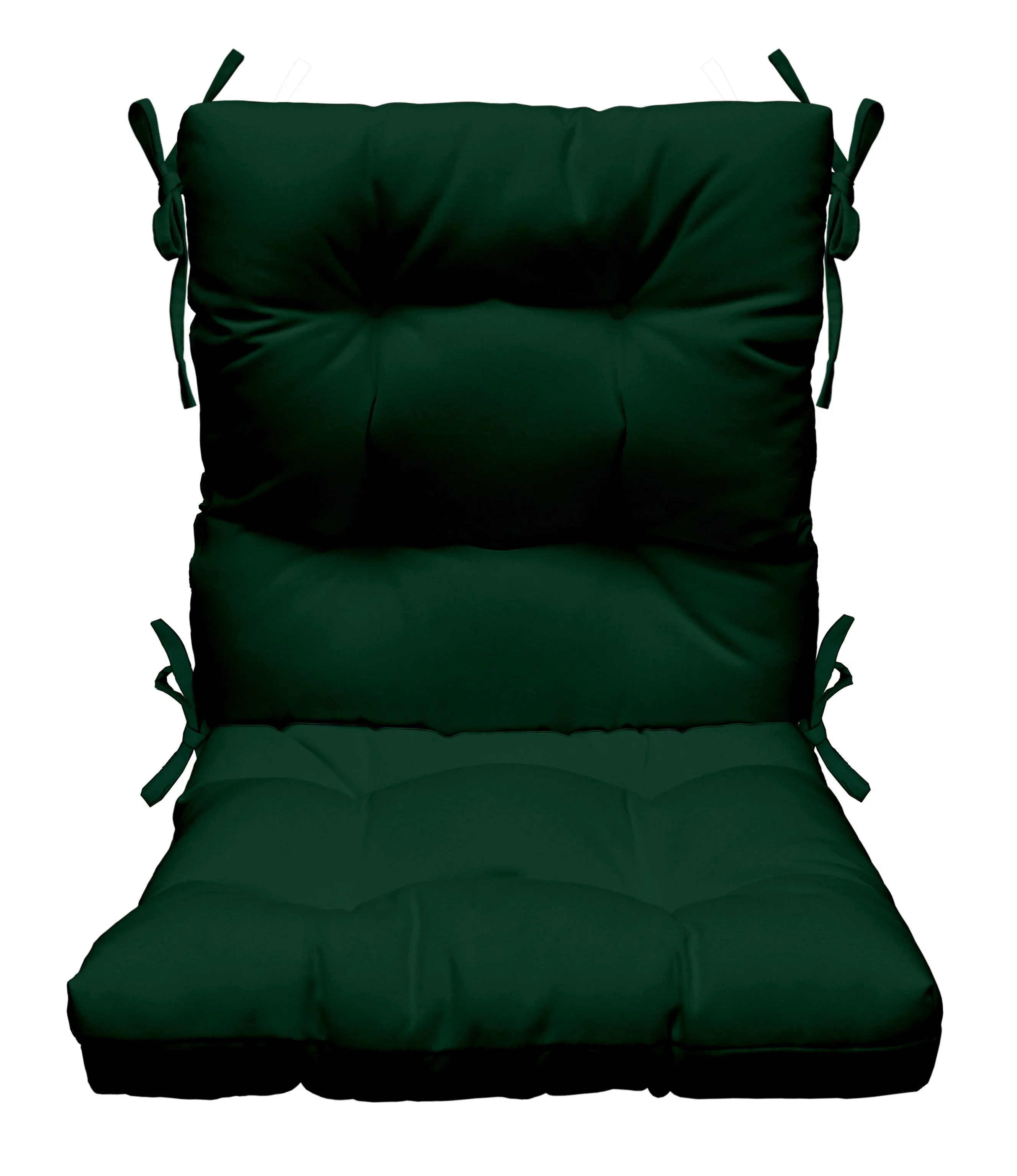 RSH Décor Indoor Outdoor Tufted High Back Chair Cushion, Hunter Green