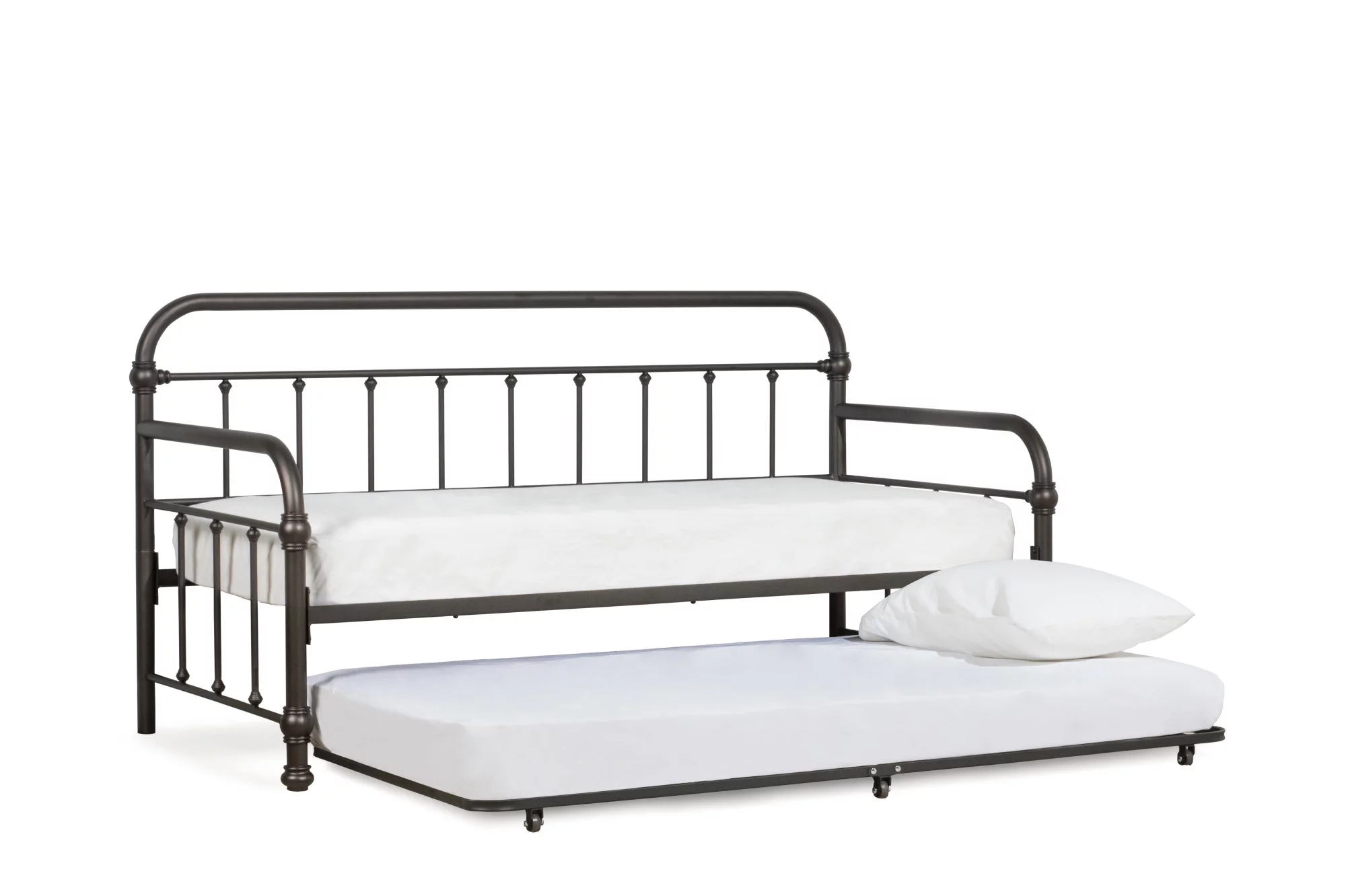 Hillsdale Furniture Kirkwood Metal Twin Daybed with Trundle, Dark Bronze