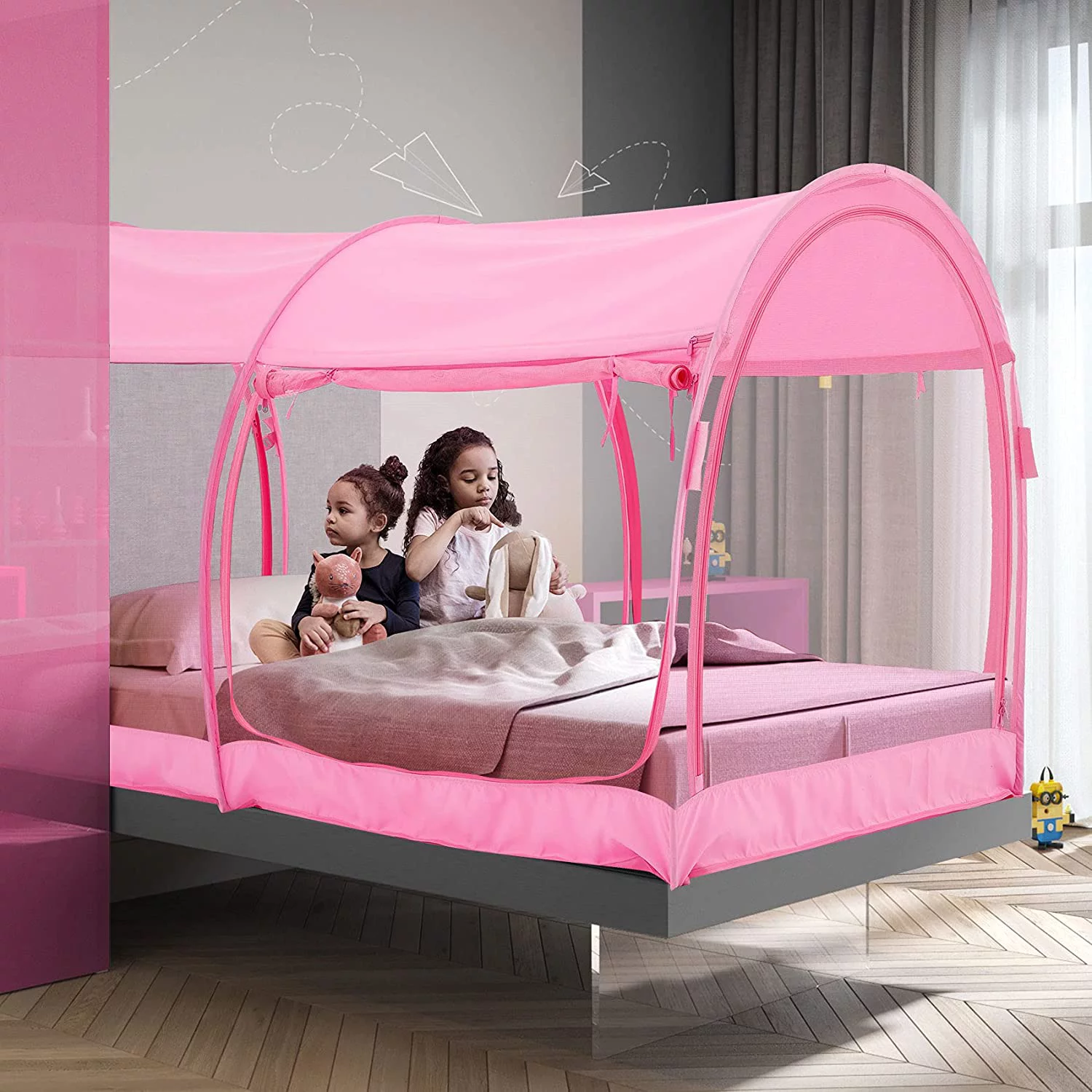 Bed Tent Mosquito Net privacy Space Full Size Pink