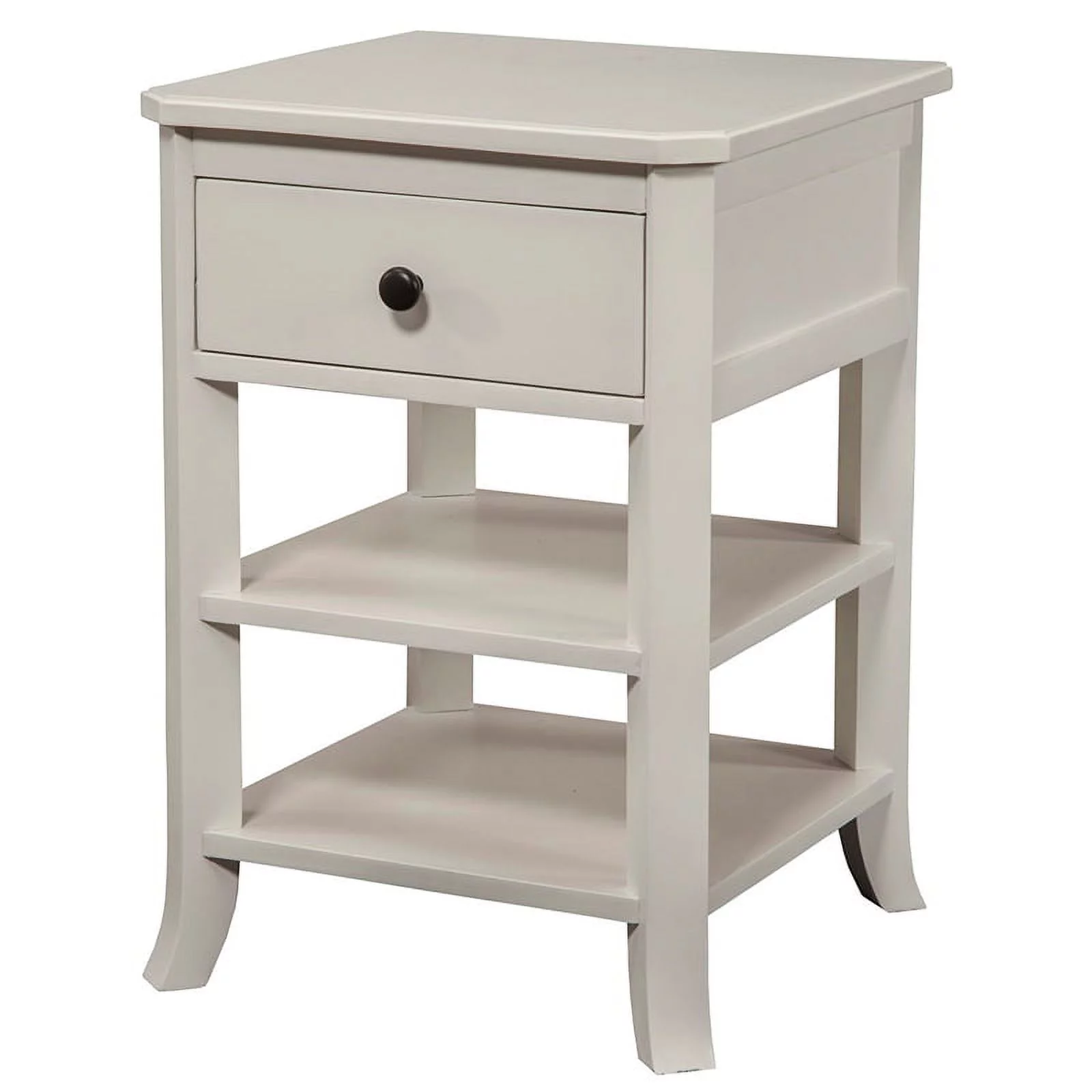 Home Square 2 Piece Bedroom Set with Two 1 Drawer Wood Nightstand in White