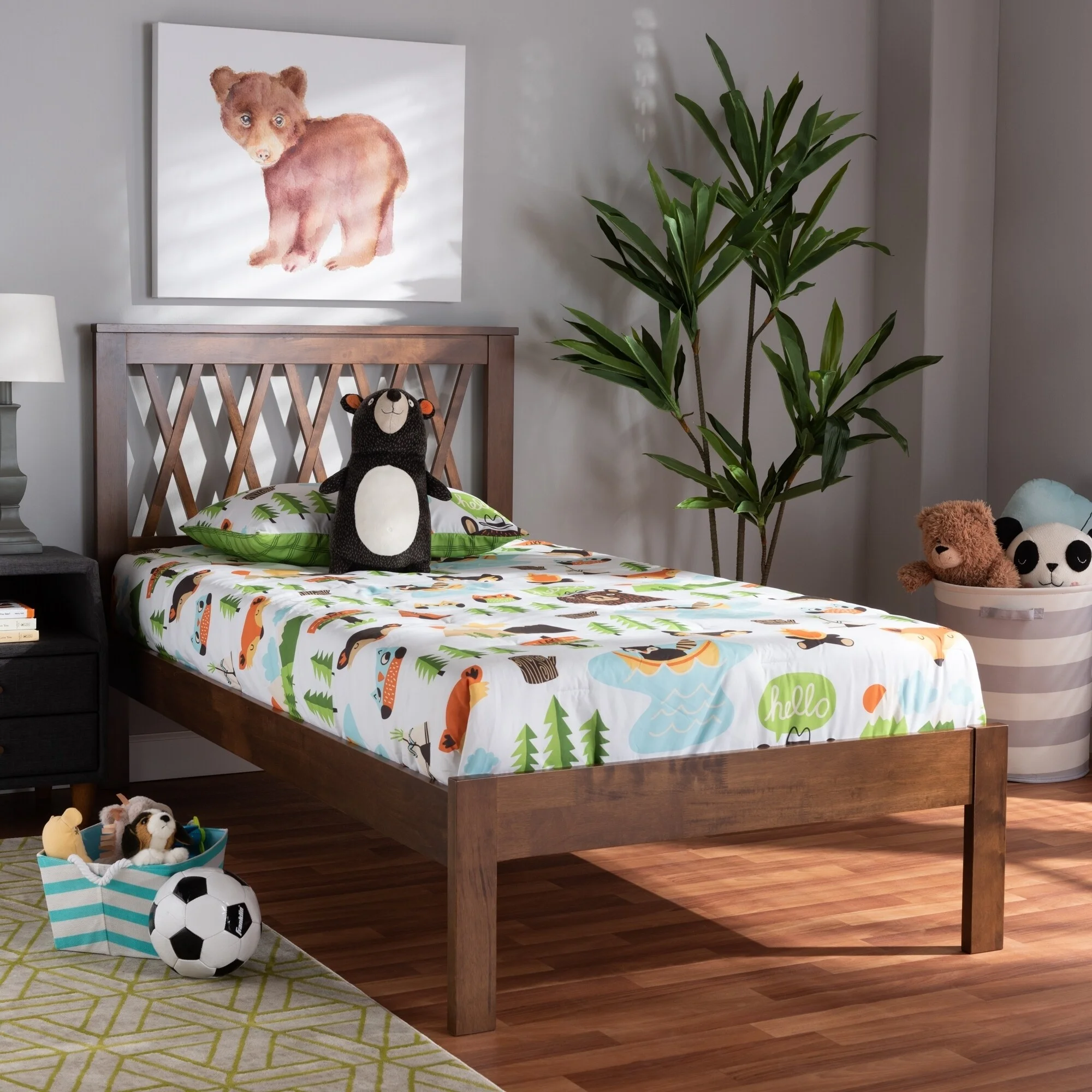 Carson Carrington Malene Mid-century Modern Wood Platform Bed Queen