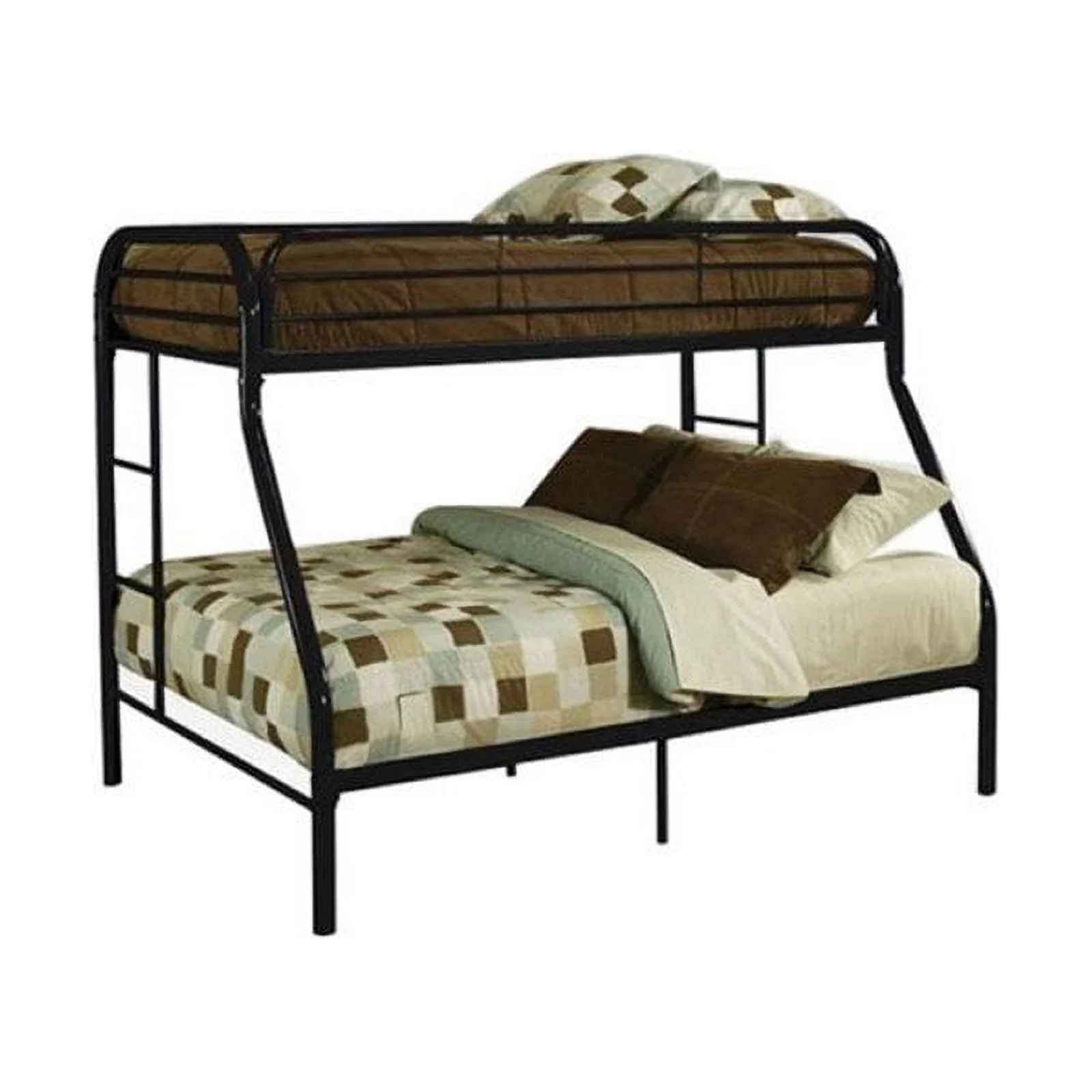 Rosebery Kids Twin Over Full Metal Bunk Bed in Black