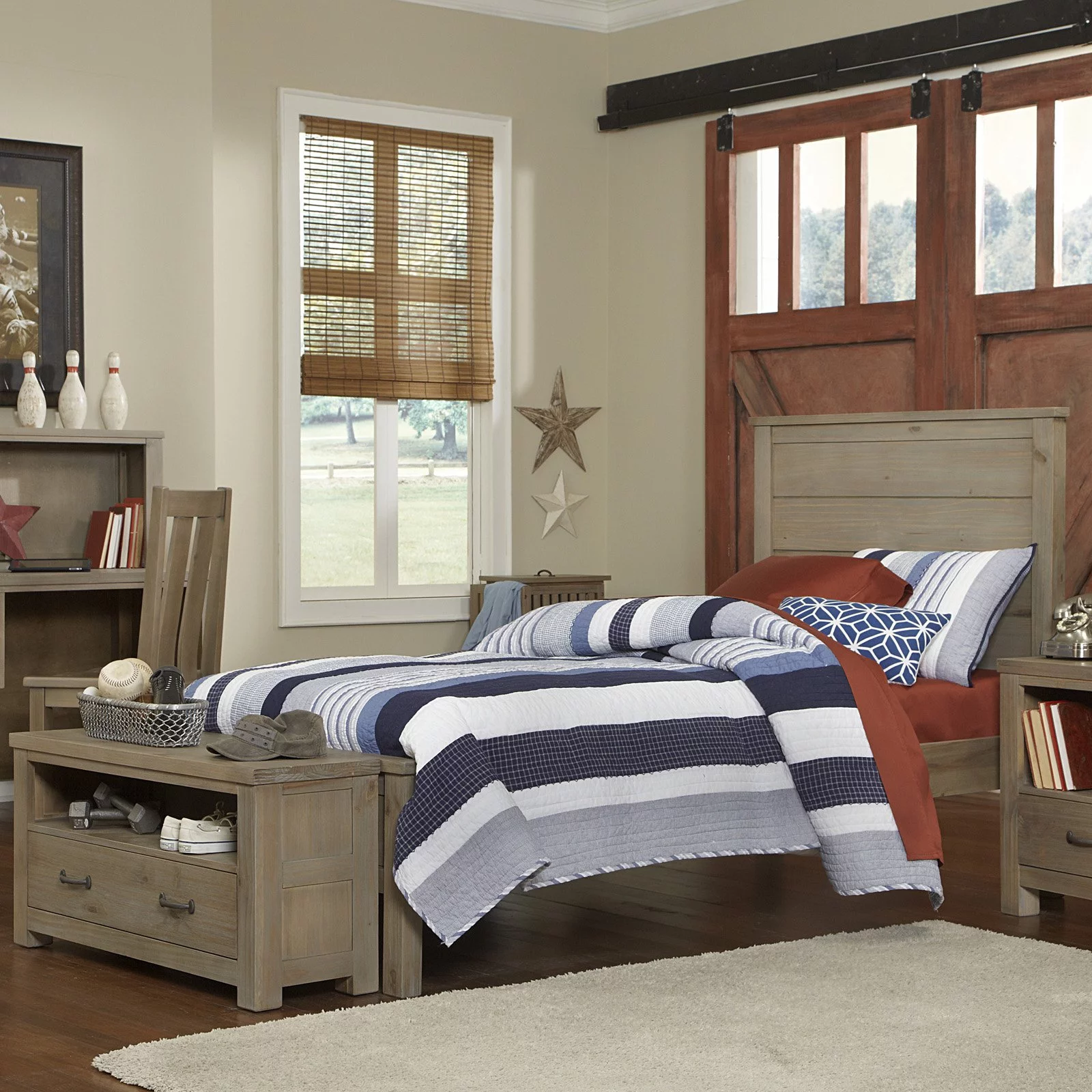Hillsdale Kids and Teens Highlands Twin Alex Panel Bed Driftwood