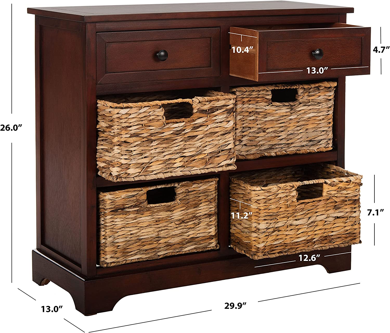 WAGEE American Homes Collection Herman Vintage Grey Storage Unit