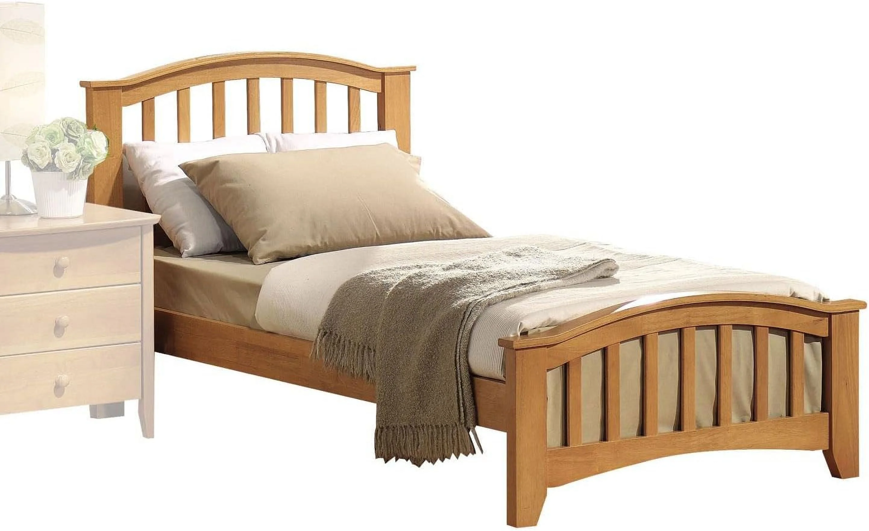 San Marino  Slat Wood Bed In Maple
