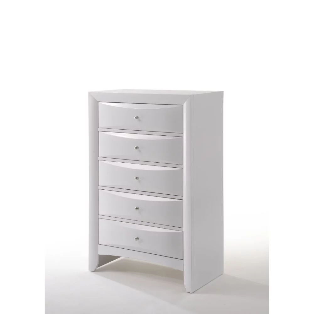 DAE Furniture Ireland Wood 5-Piece Bedroom Set Bed w/Storage, Chest, Dresser, and 2 Nightstands