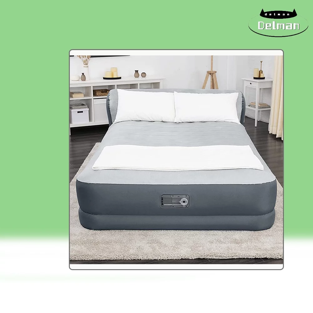Queen Air Mattress with Headboard | Supersoft Snugable Top