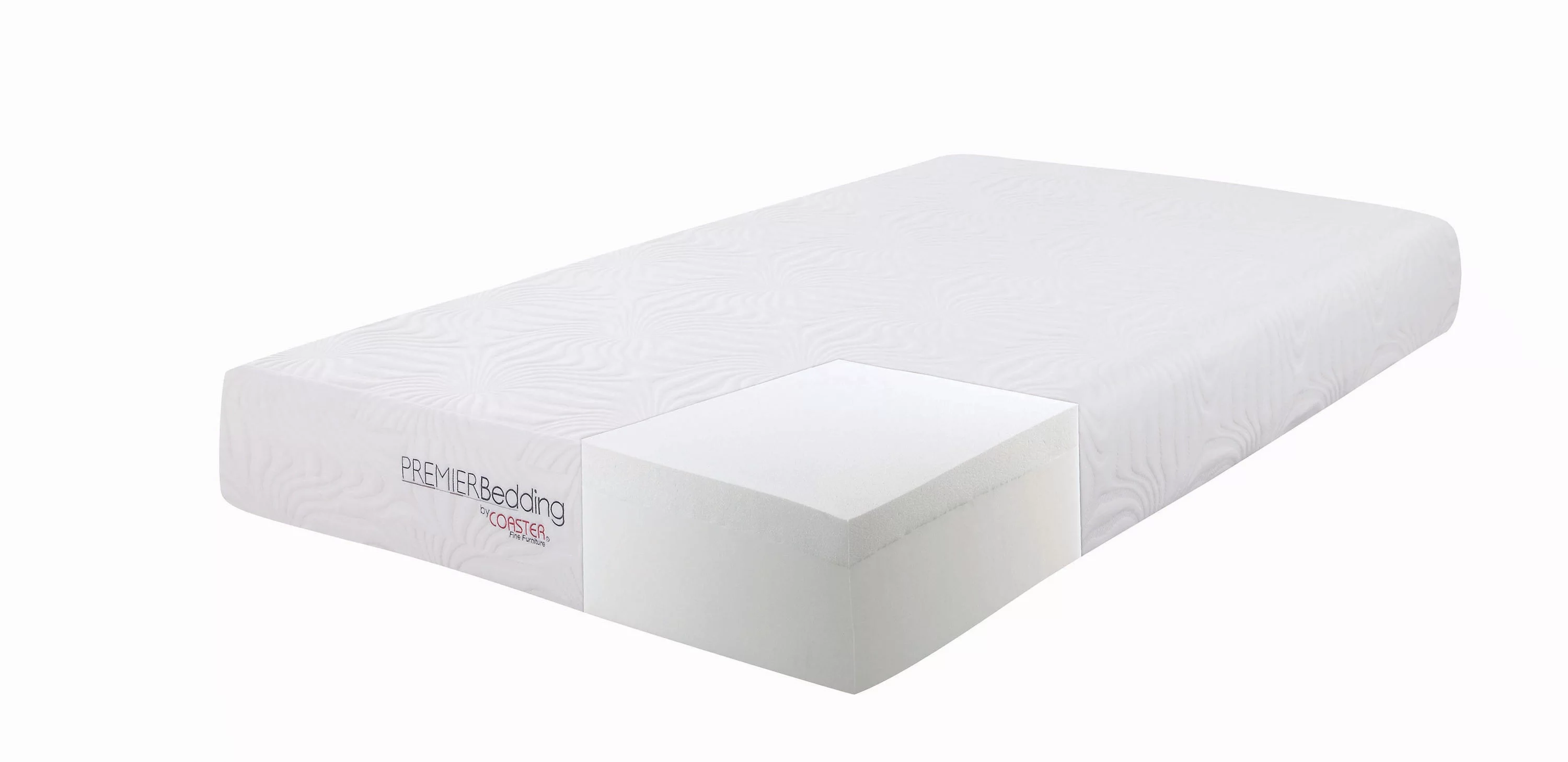 Key Twin Long Memory Foam Mattress White