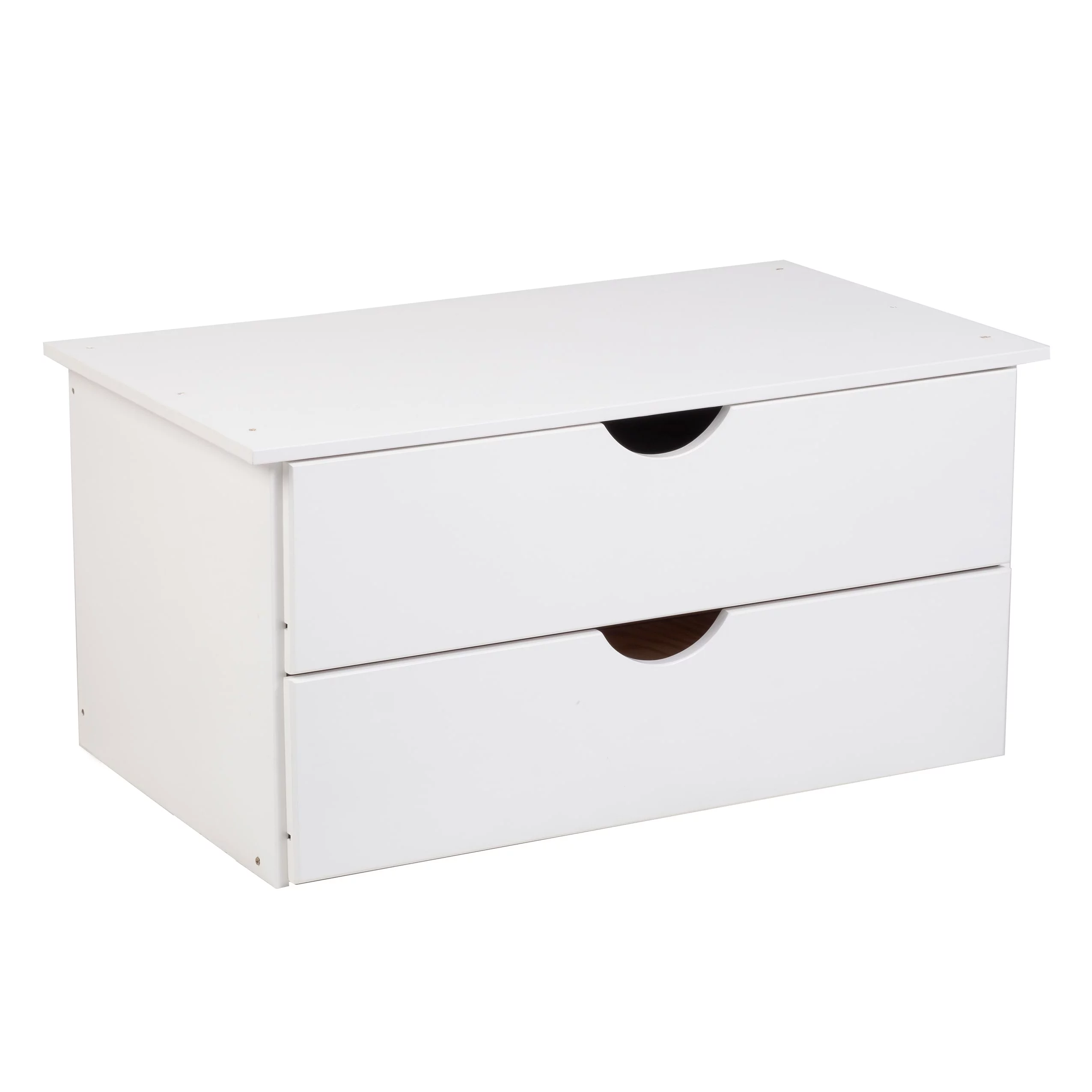Palace Imports, Inc. 100% Solid Wood 2-Drawer Internal Chest for Cosmo 4-Door Wardrobe Grey