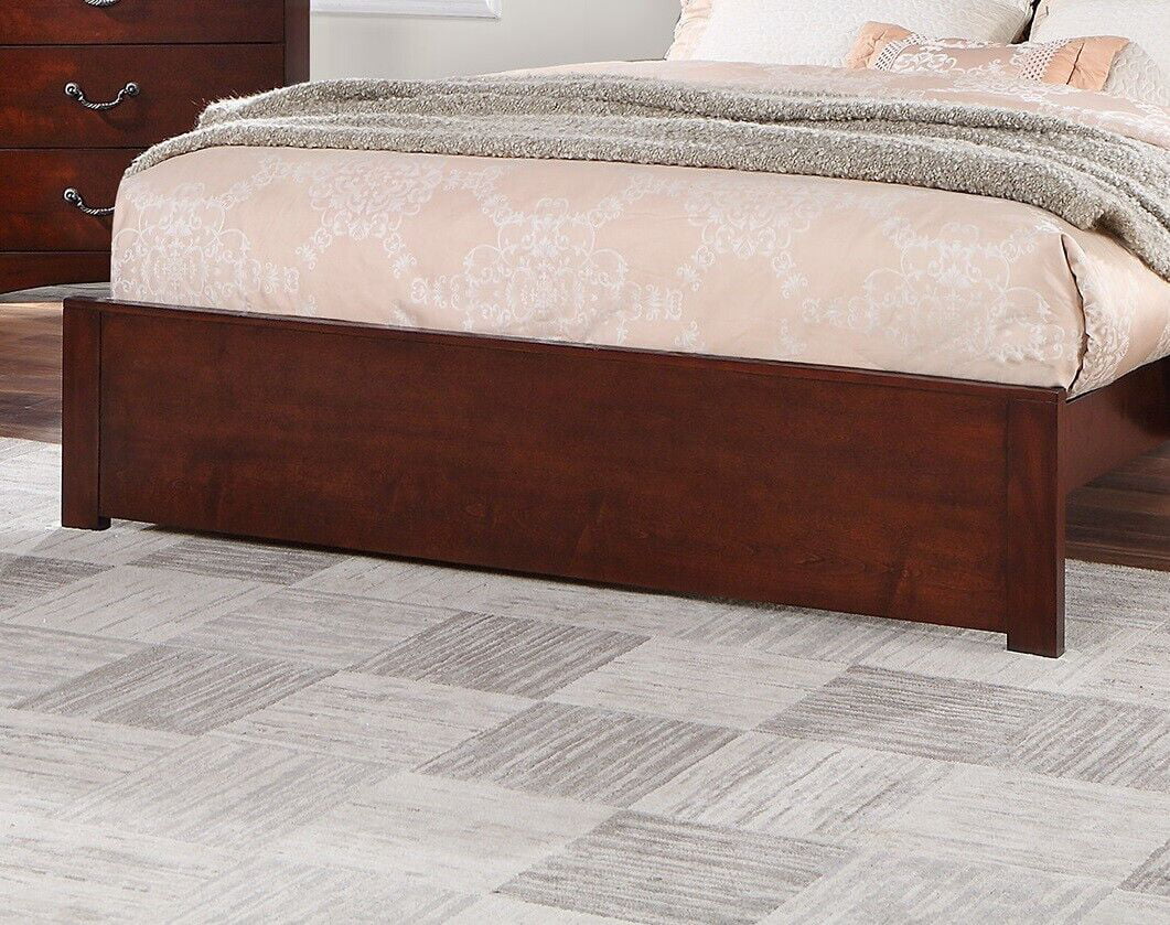 California King Size Bed 2-Panel Design Headboard Chic Simple Light Tan Finish Wooden Bedroom Furnuiture 1pc Bedframe