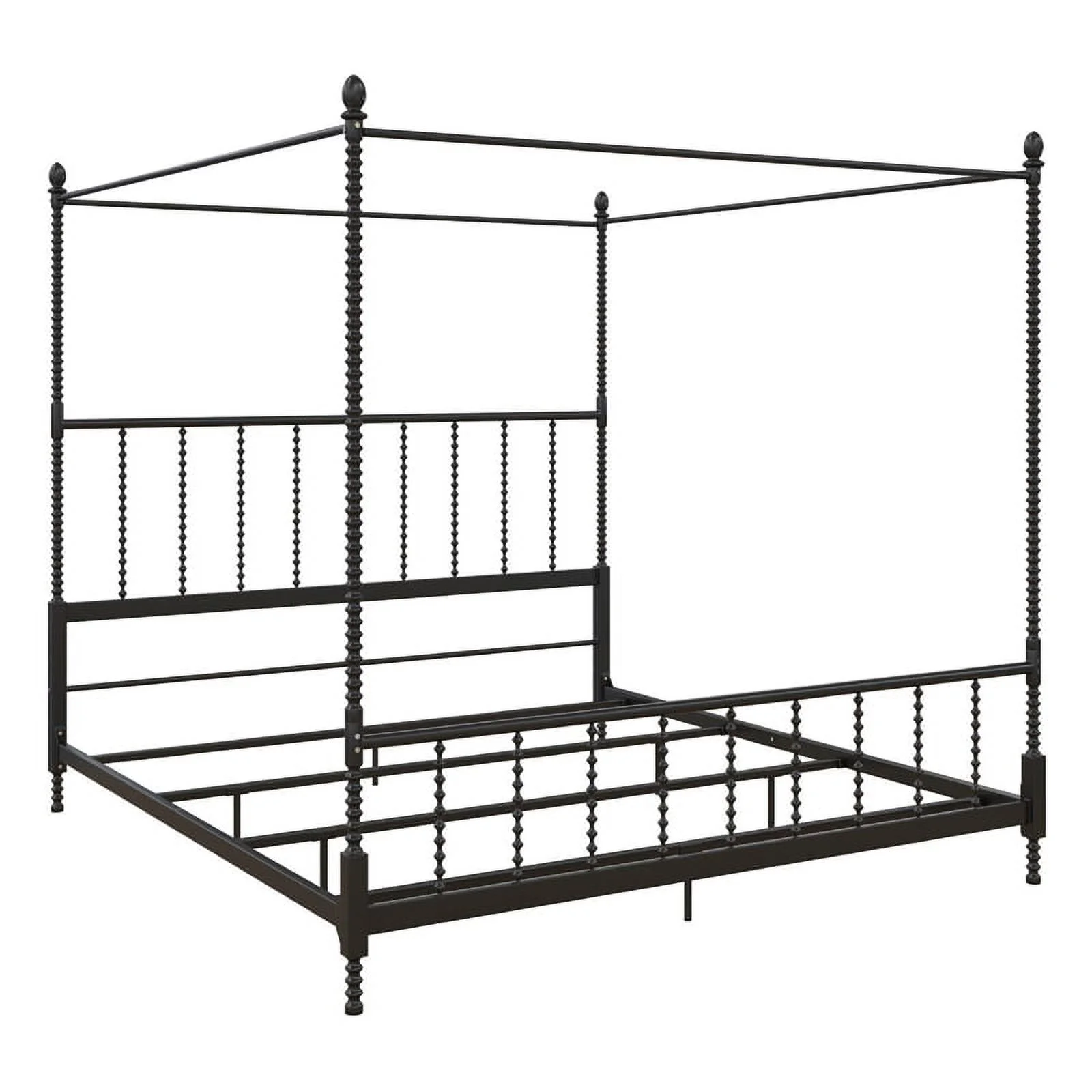 DHP Emerson Metal Canopy Bed in King Size Frame in Black