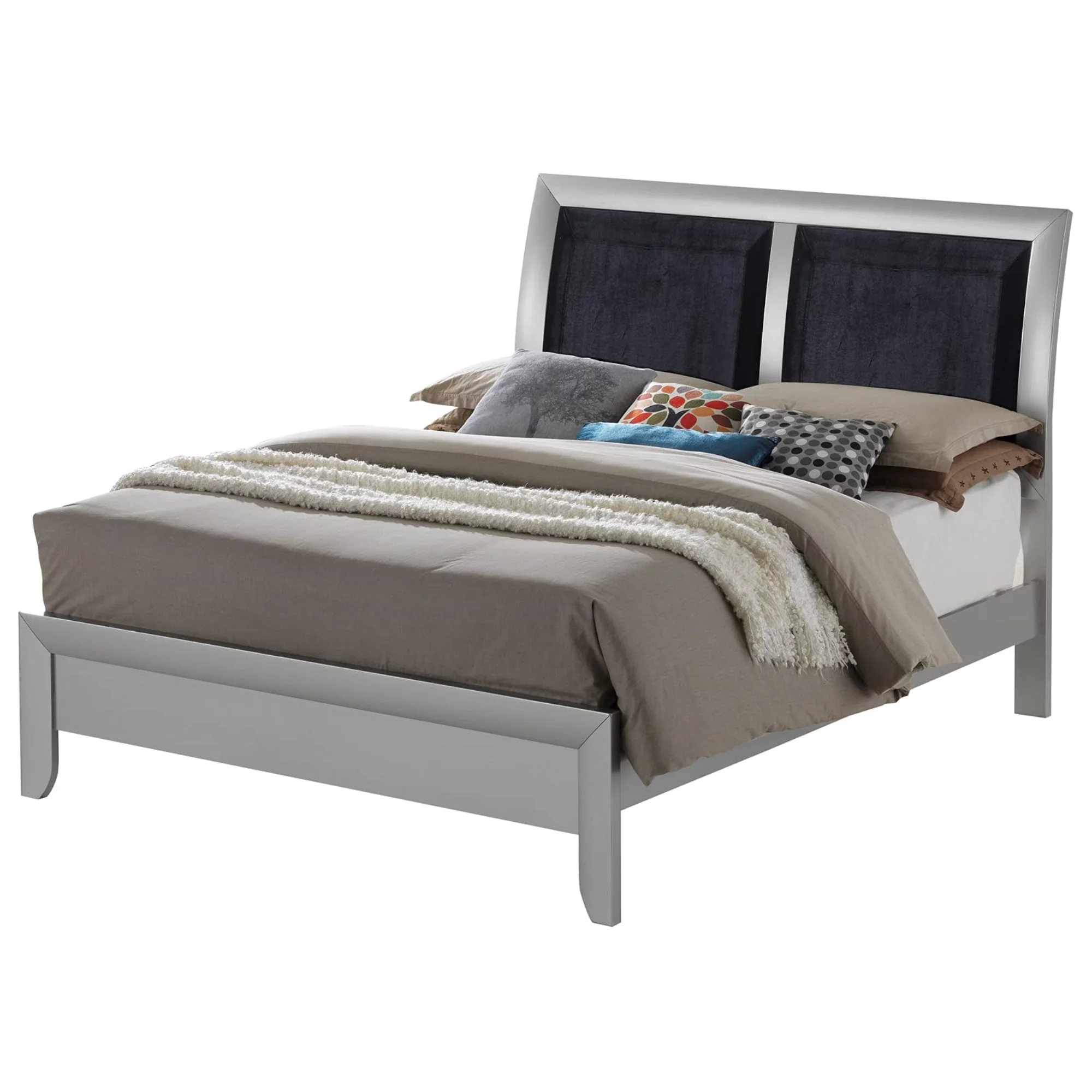 Glory Furniture Marilla G1503A-QB Queen Bed , Silver Champagne