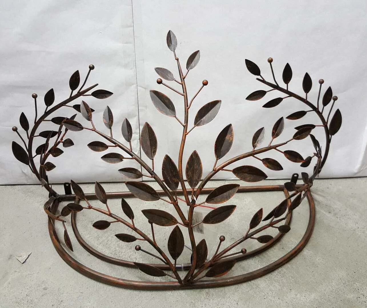 Octorose Metal Wall Teester Bed Canopy Drapery Bed Crown Hardware (29x12x18inch)(TREE-Cherry-B7M9)