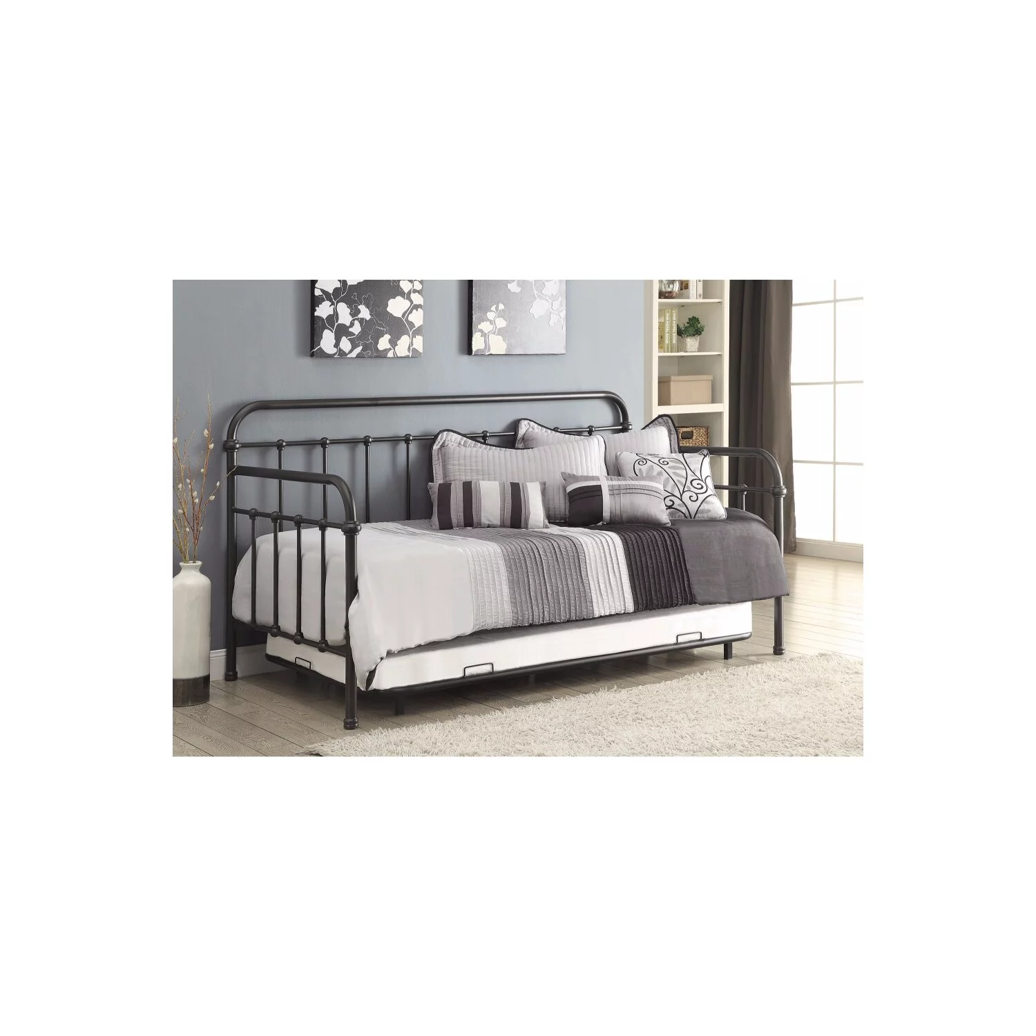 BenJara Well designed Twin Metal Daybed, Bronze