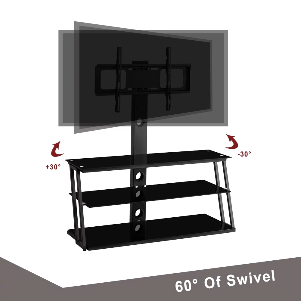 Modstyle Swivel Floor TV Stand, Bedroom TV Stand with Mount for 32 to 65