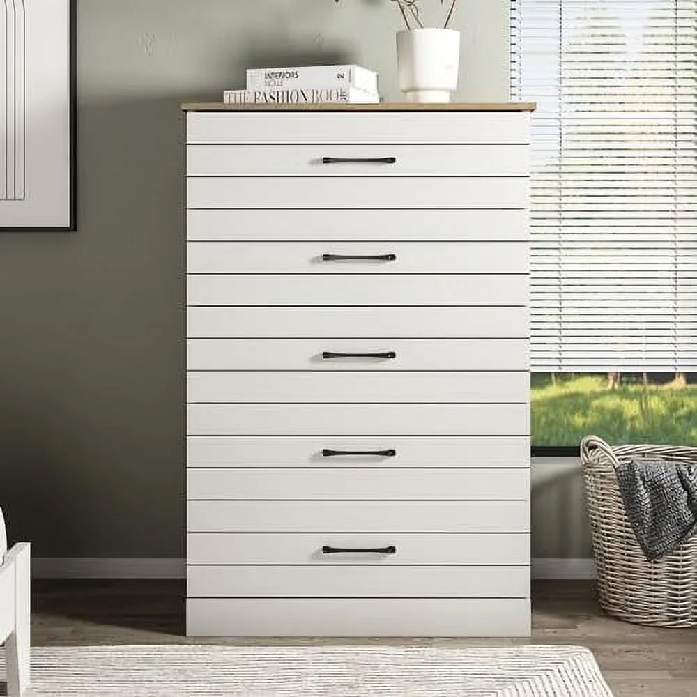 xrboomlife Elis 6 Drawer Dresser - Dressers & Chest of Drawers - Dresser for Bedroom - Bedroom  - Wood Dresser - Clothes Drawer Organizer - Ultra Fast Assembly - Dusty Grey Oak