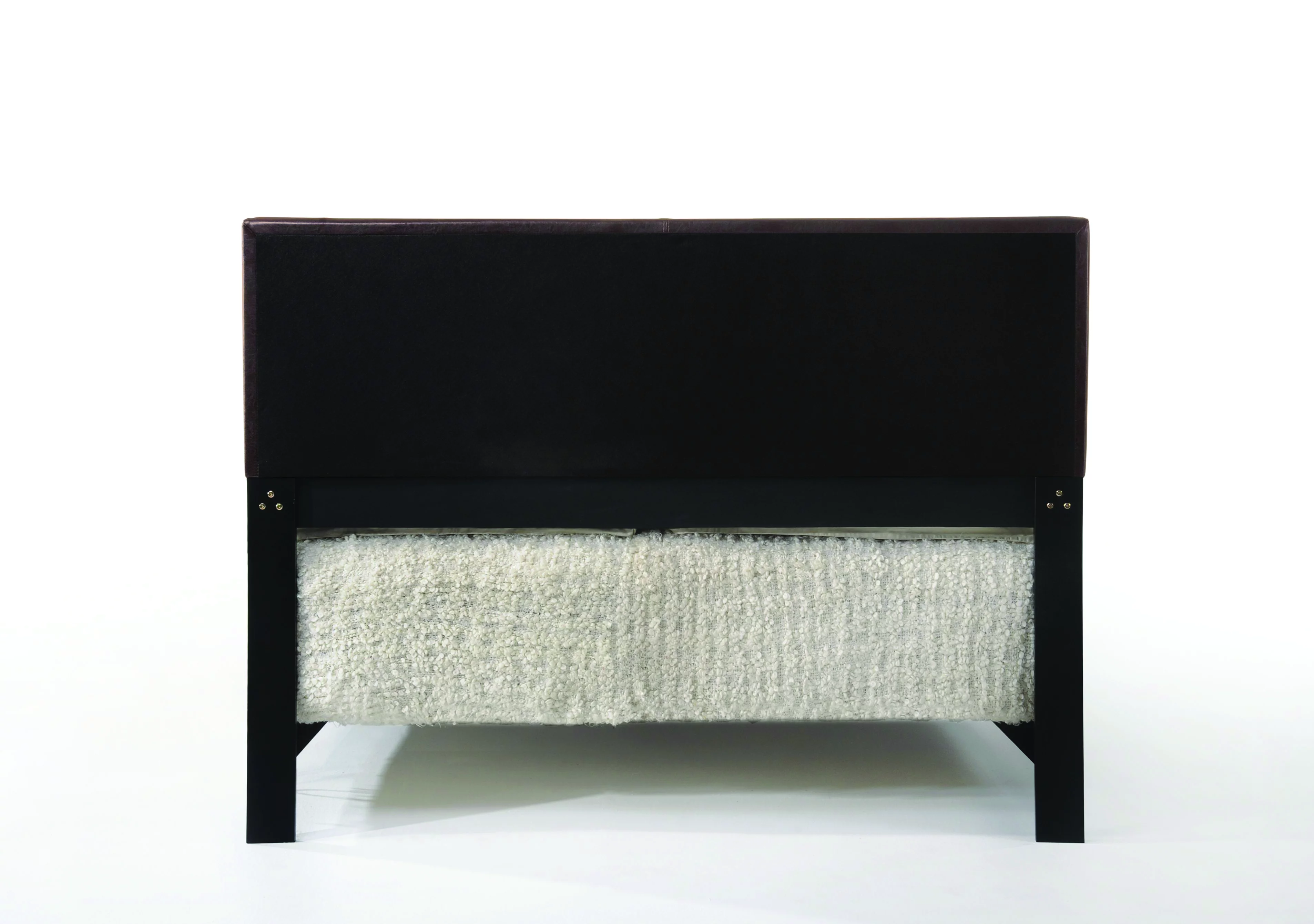 ACME Ireland Full Panel Bed in Brown Faux Leather , Multiple Sizes