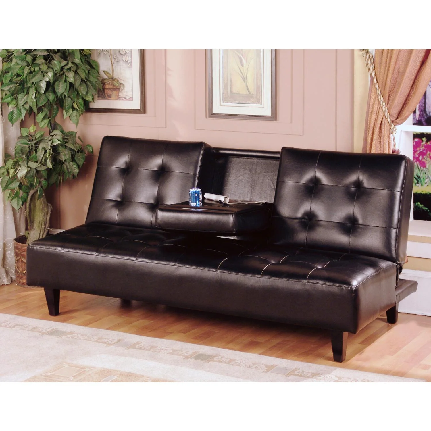 Milton Green Stars Verano Futon Sofa Bed-Color:Black