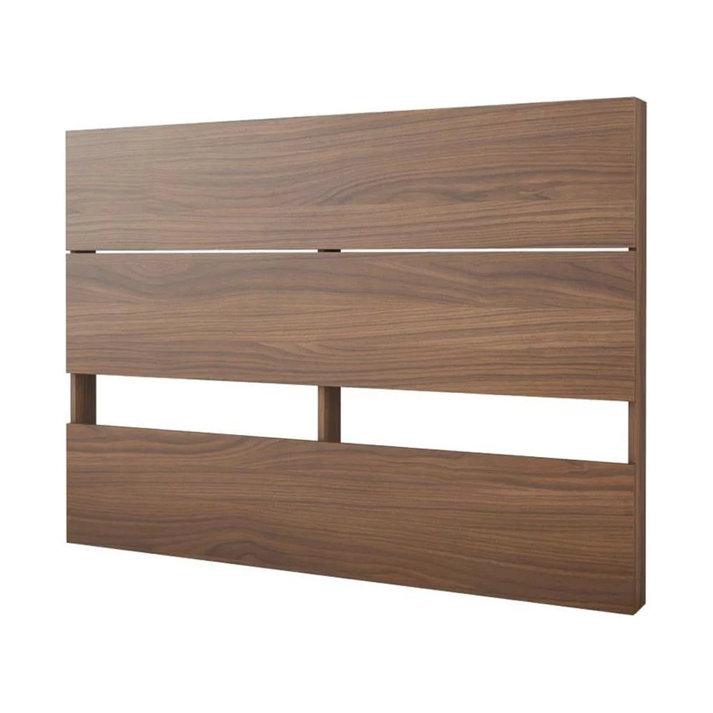 Nexera Axel 3 Piece Full Size Bedroom Set, Walnut & White