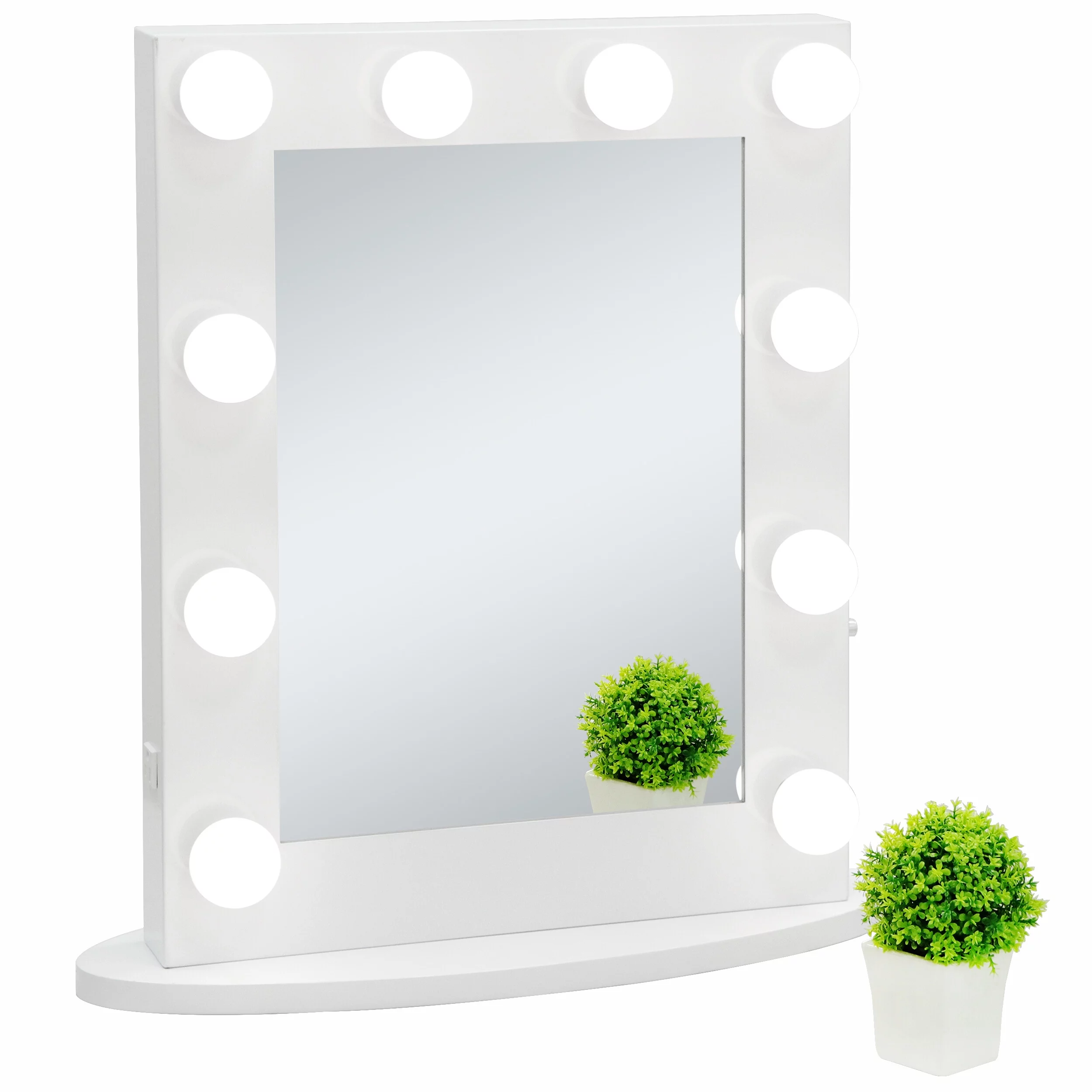 ZENSTYLE Hollywood Makeup Vanity Mirror with Light , Wall Mounted Lighting Mirror with Dimmable Bulbs, Bedroom Lighted Standing Mirror with Dimmer