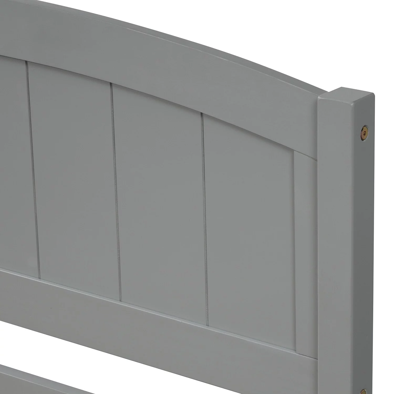 Gray Elegant Design Solid Construction Pine Wood Platform Bed with Trundle, No box spring required, Twin Size