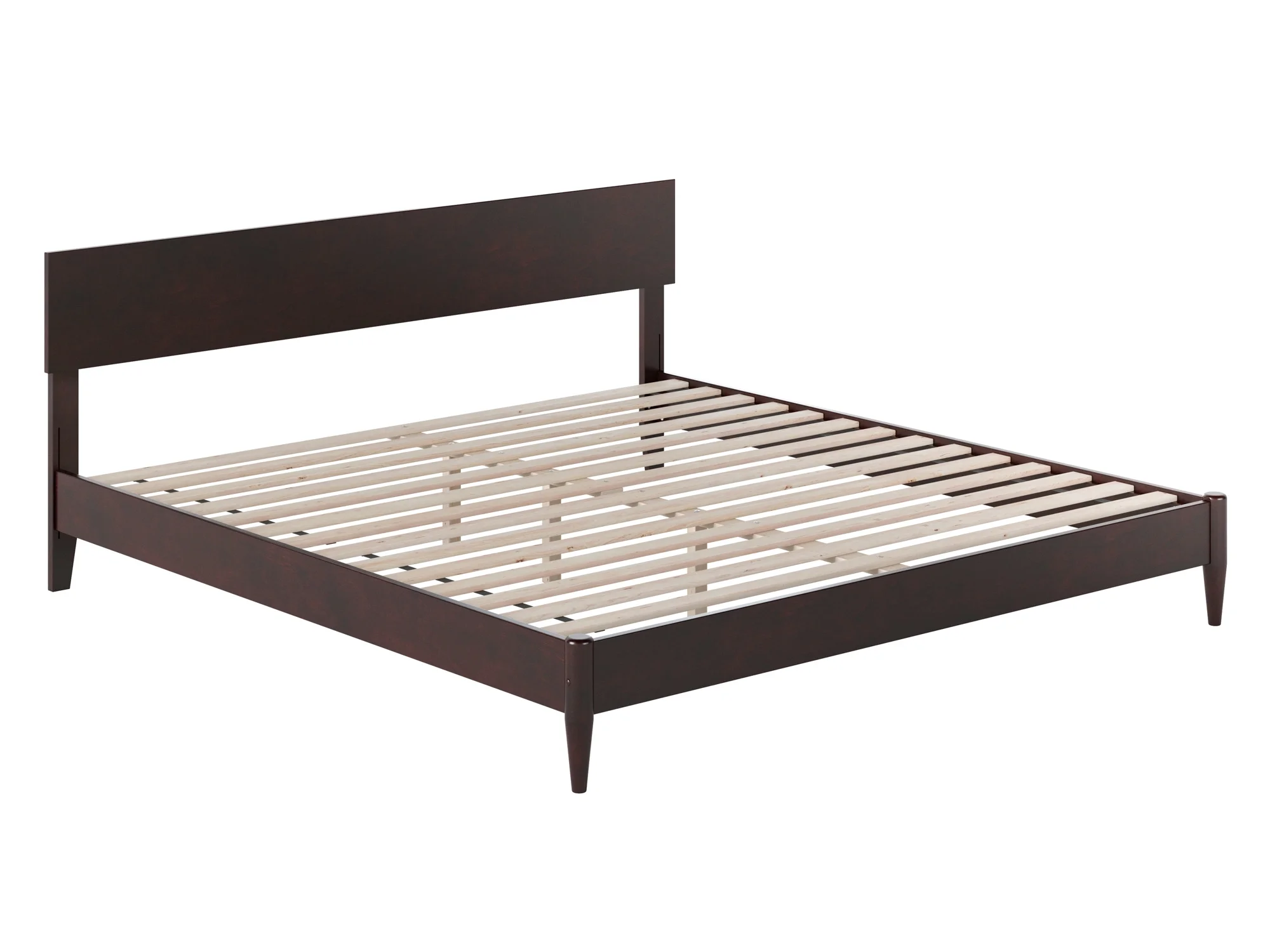 AFI Aria King Modern Solid Wood Low Profile Platform Bed, Espresso