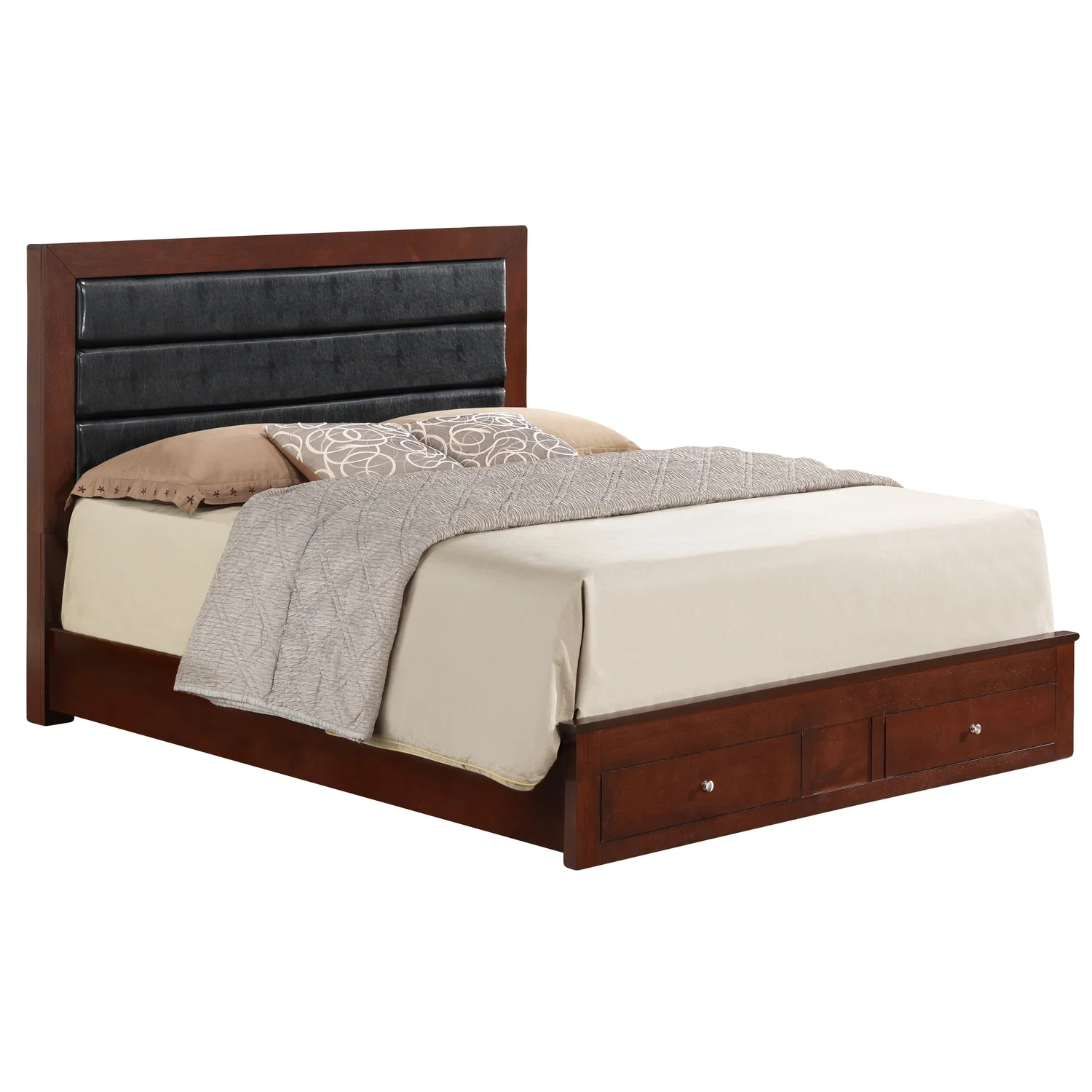 Glory Furniture Burlington G2400C-QSB Queen Storage Bed , Cherry