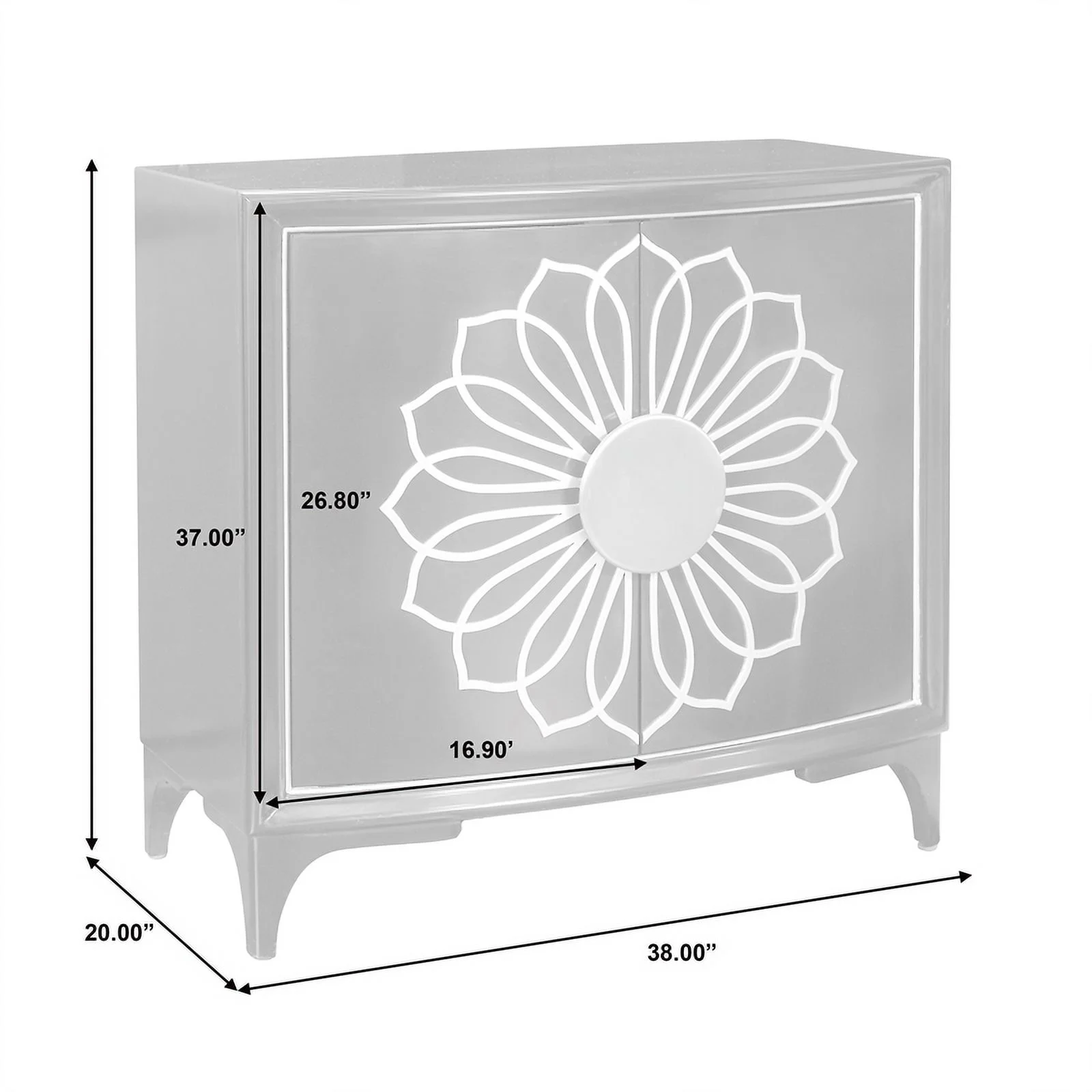 2-Door Contemporary Wood Accent Chest in Black by Pulaski Furniture