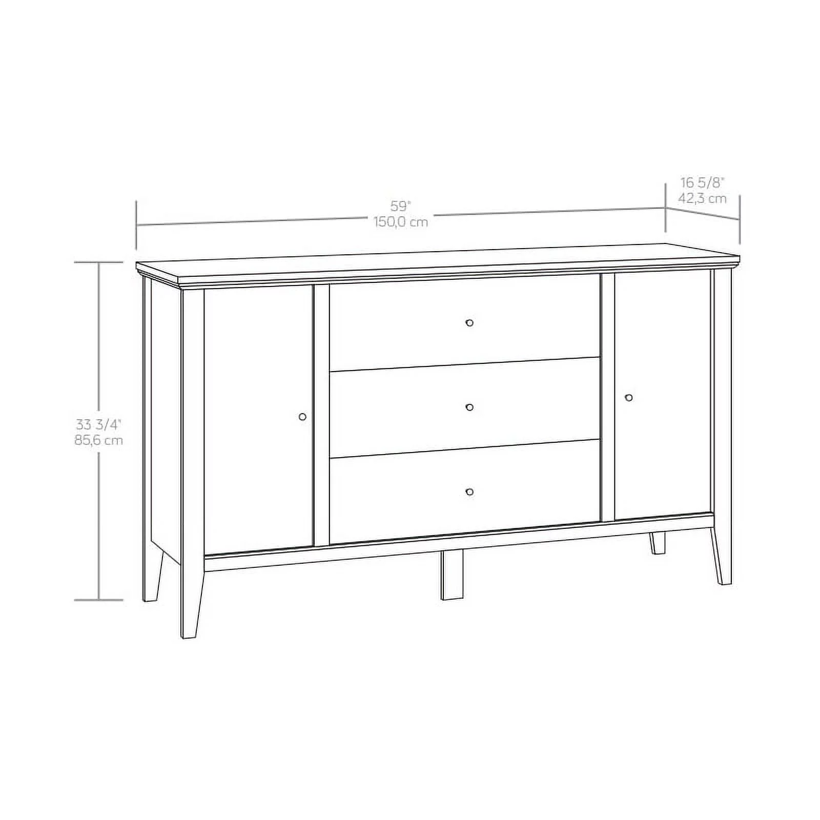 Sauder Larkin Ledge Engineered Wood Dresser in Glacier Oak Finish