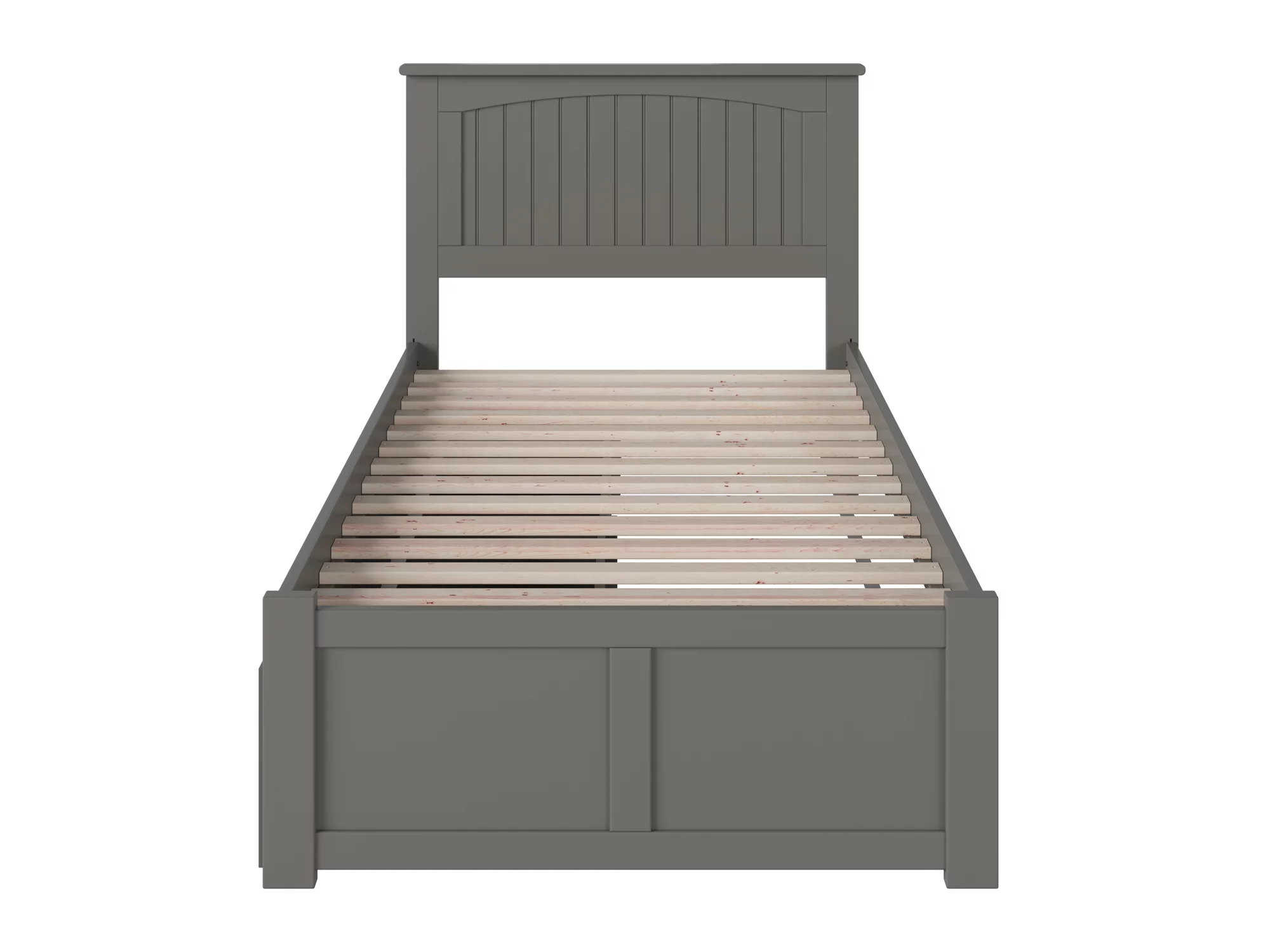 Nantucket Platform Bed with Flat Panel Foot Board and 2 Urban Bed Drawers, Multiple Sizes, Multiple Colors