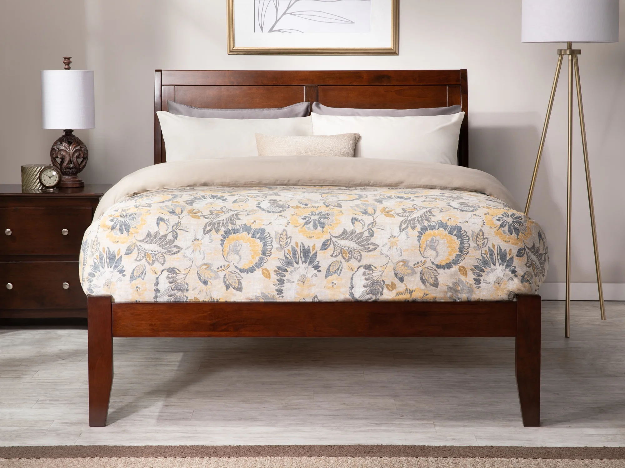Portland Platform Bed with Open Foot Board, Multiple Colors, Multiple Sizes