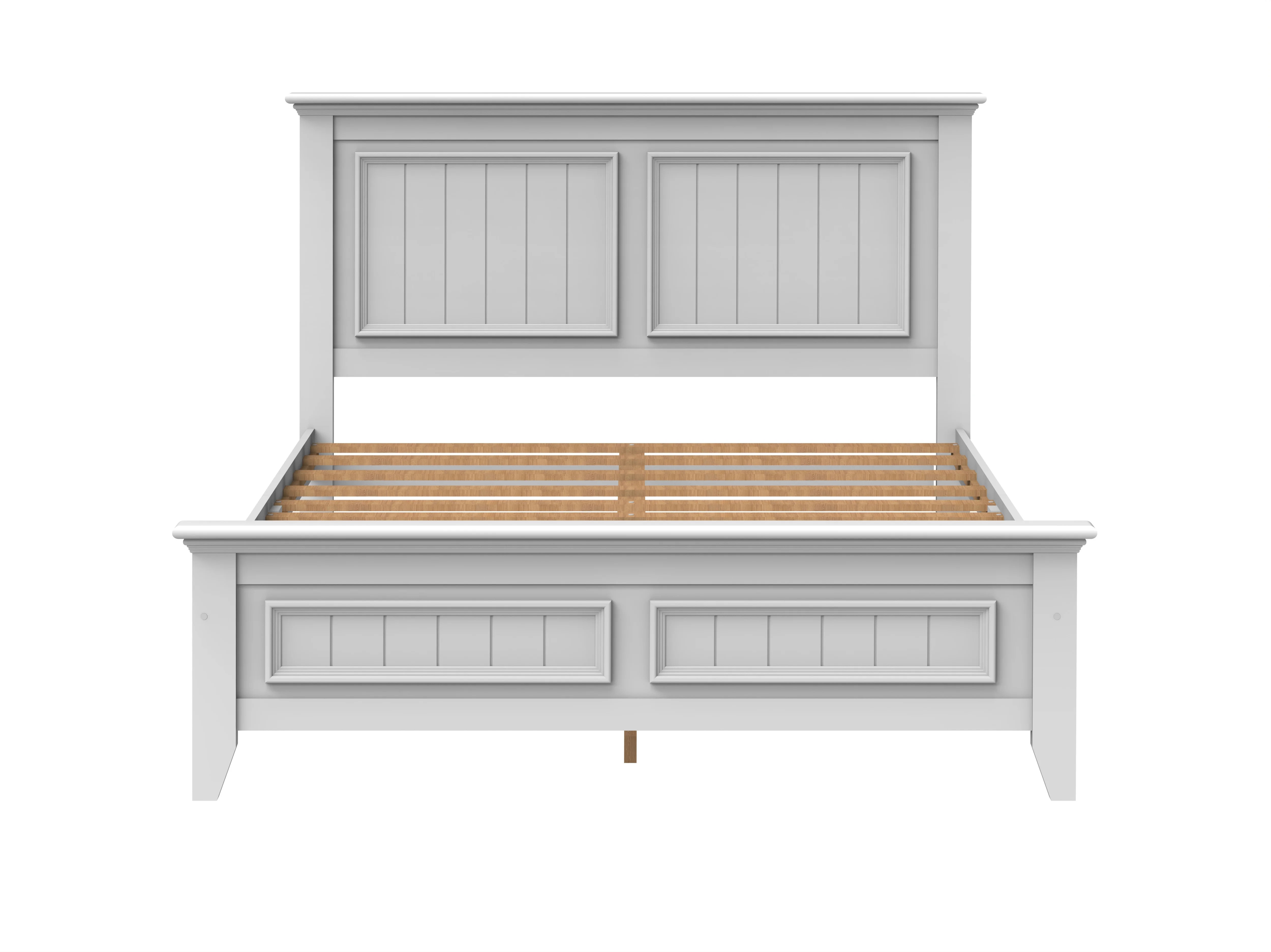 Andoer Modern Country Inspired Solid Wood Bed, Queen Size, Timeless Design & Elegant With Embellish Details Featuring Unique Aesthetics Wooden Bed by Bolivar Series