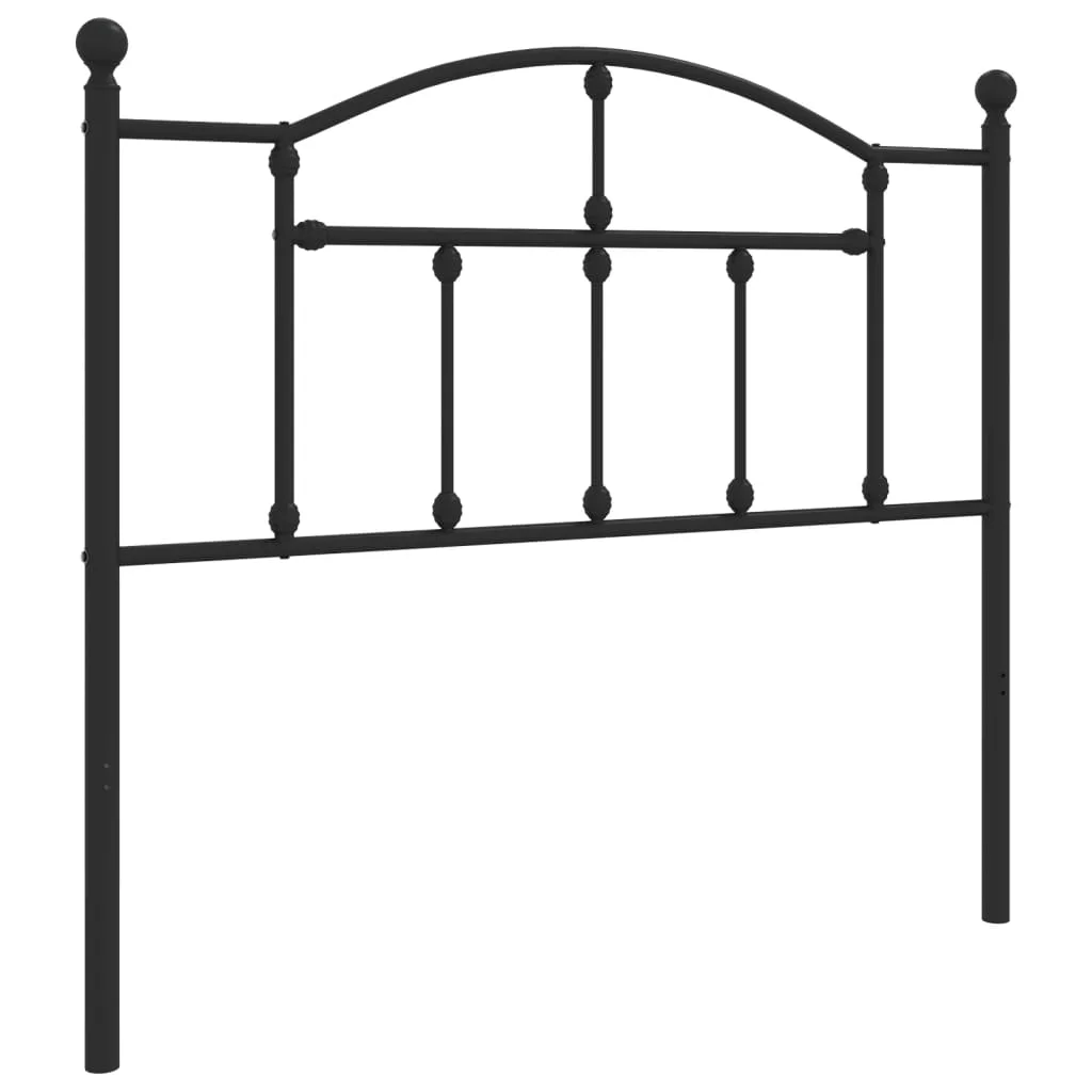 Tomshoo Metal Headboard Black 39.4