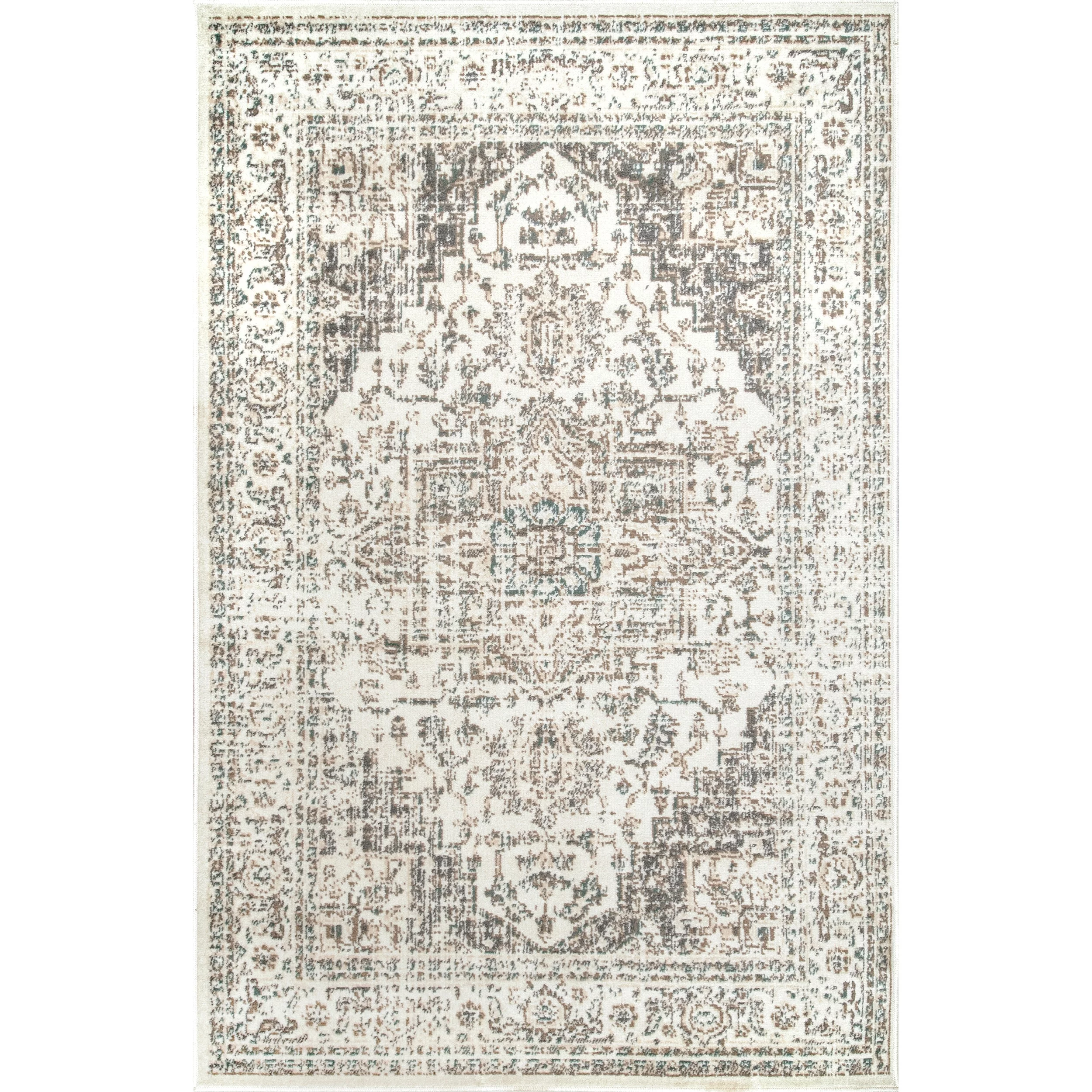 nuLOOM Tanith Vintage Medallion Area Rug, 10' x 14', Cream