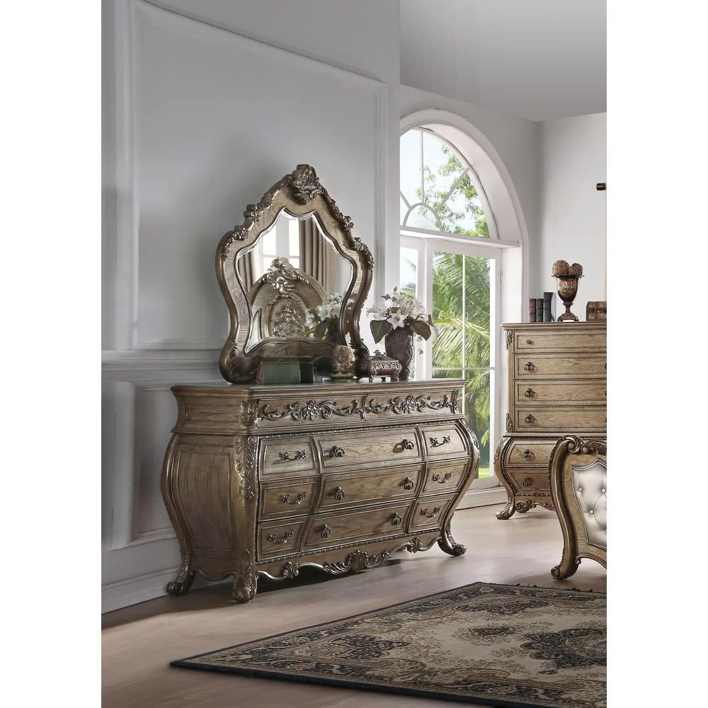 ACME Ragenardus Dresser, Vintage Oak-Color:Vintage Oak,Quantity:1,Style:Vintage/Traditional