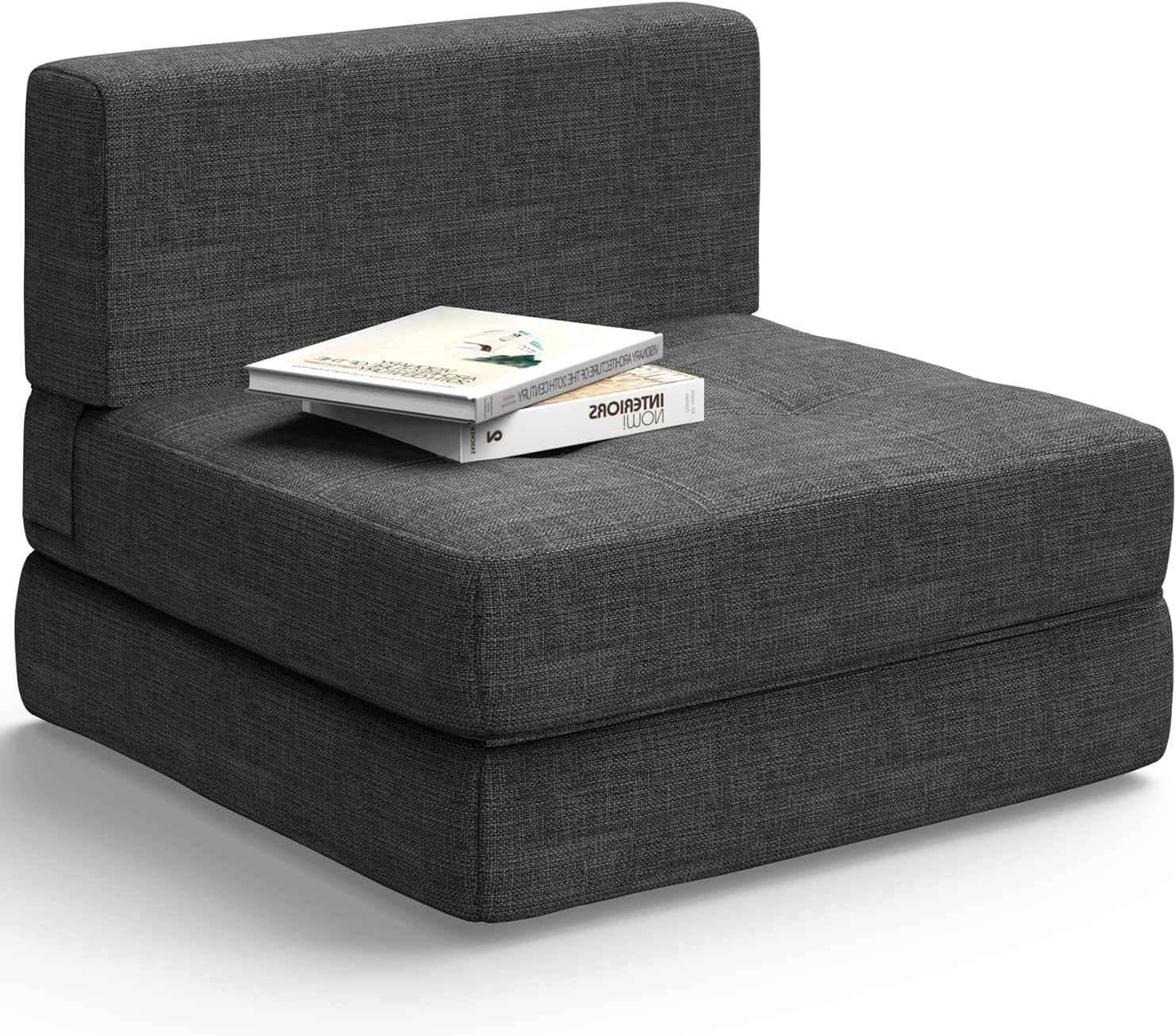 Sleeper Sofa Bed, Convertible Sofa Bedfor Bedroom & Living Room, Dark Gray