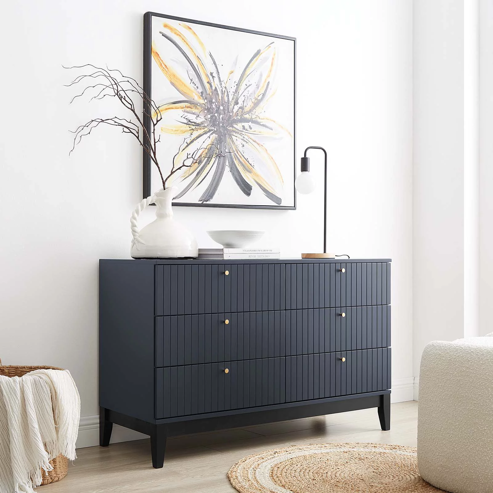 Dresser Drawer Chest Stand, Blue, Wood, Modern Contemporary, Mid Century Bedroom Living Master Guest Suite Room