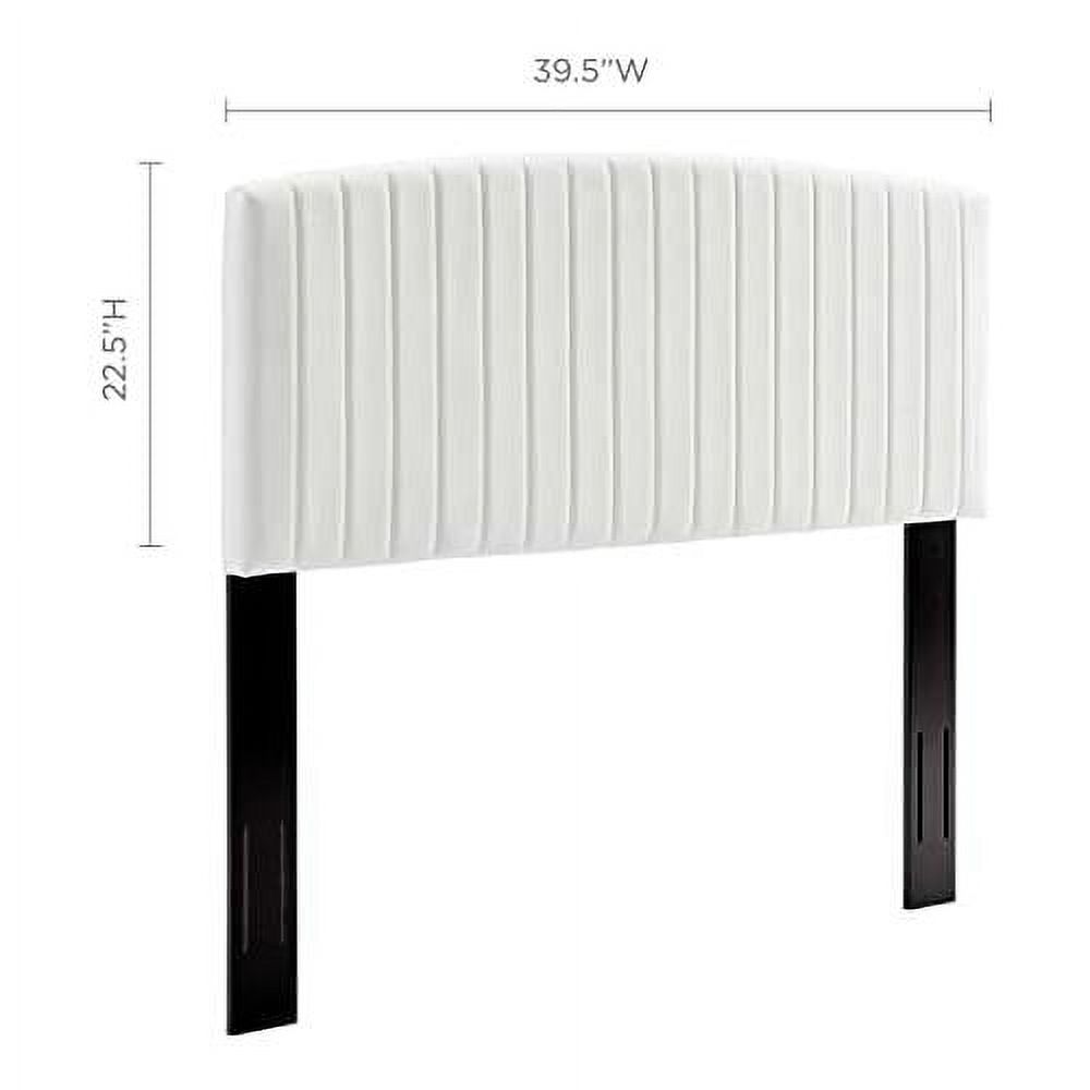 Rebecca Performance Velvet Headboard, White