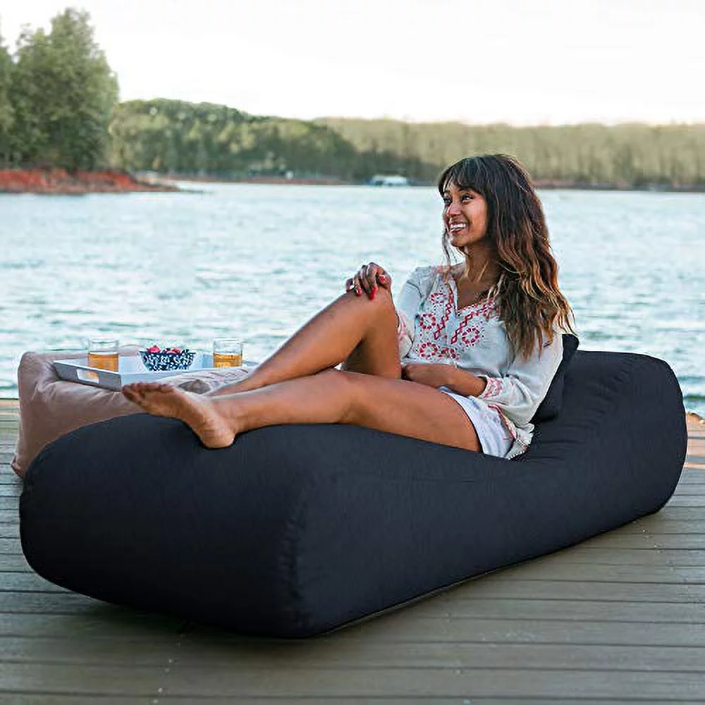 Jaxx Arlo Outdoor Bean Bag Sun Lounger | Pool Patio Chaise Recliner |, Indigo