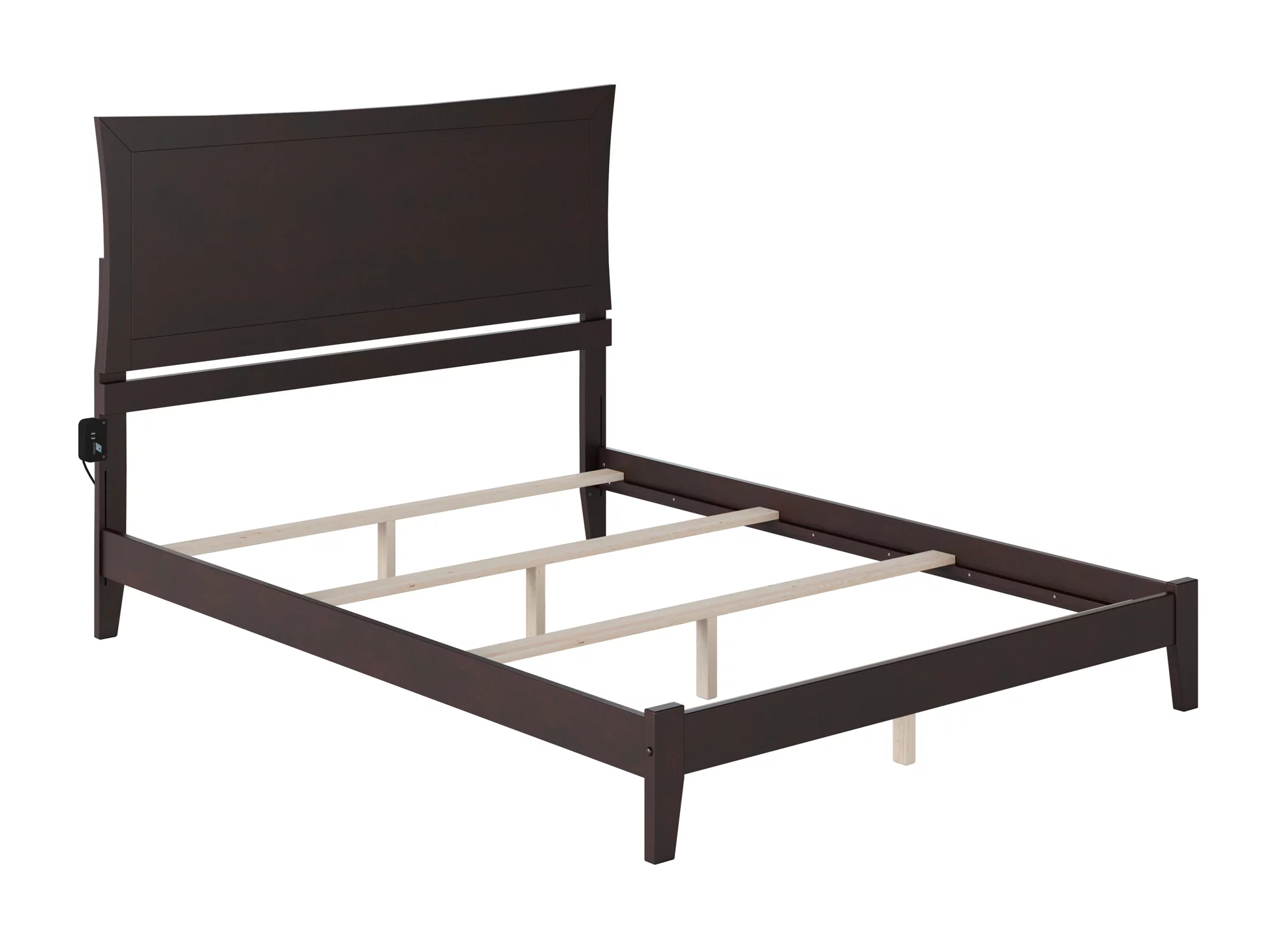 AFI Metro King Wood Traditional Bed Frame with Panel Headboard, Espresso