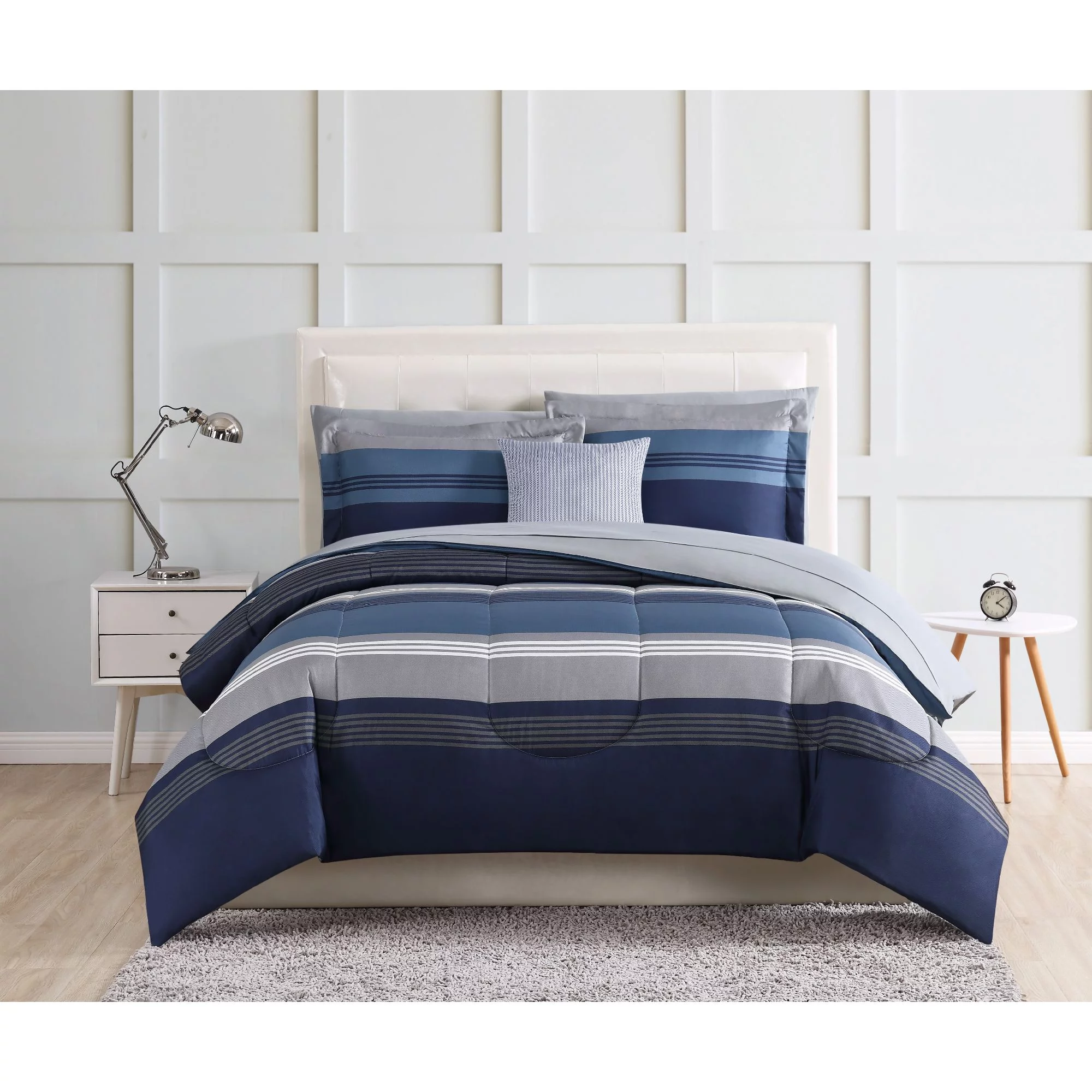 Style 212 Carlyle Blue Twin XL Microfiber Bed in a bag