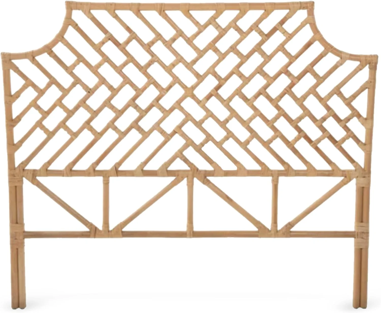 Rattan Chippendal Headboard, Queen Size, Bedroom Furniture, Bohemian Decor, Headboard, Natural