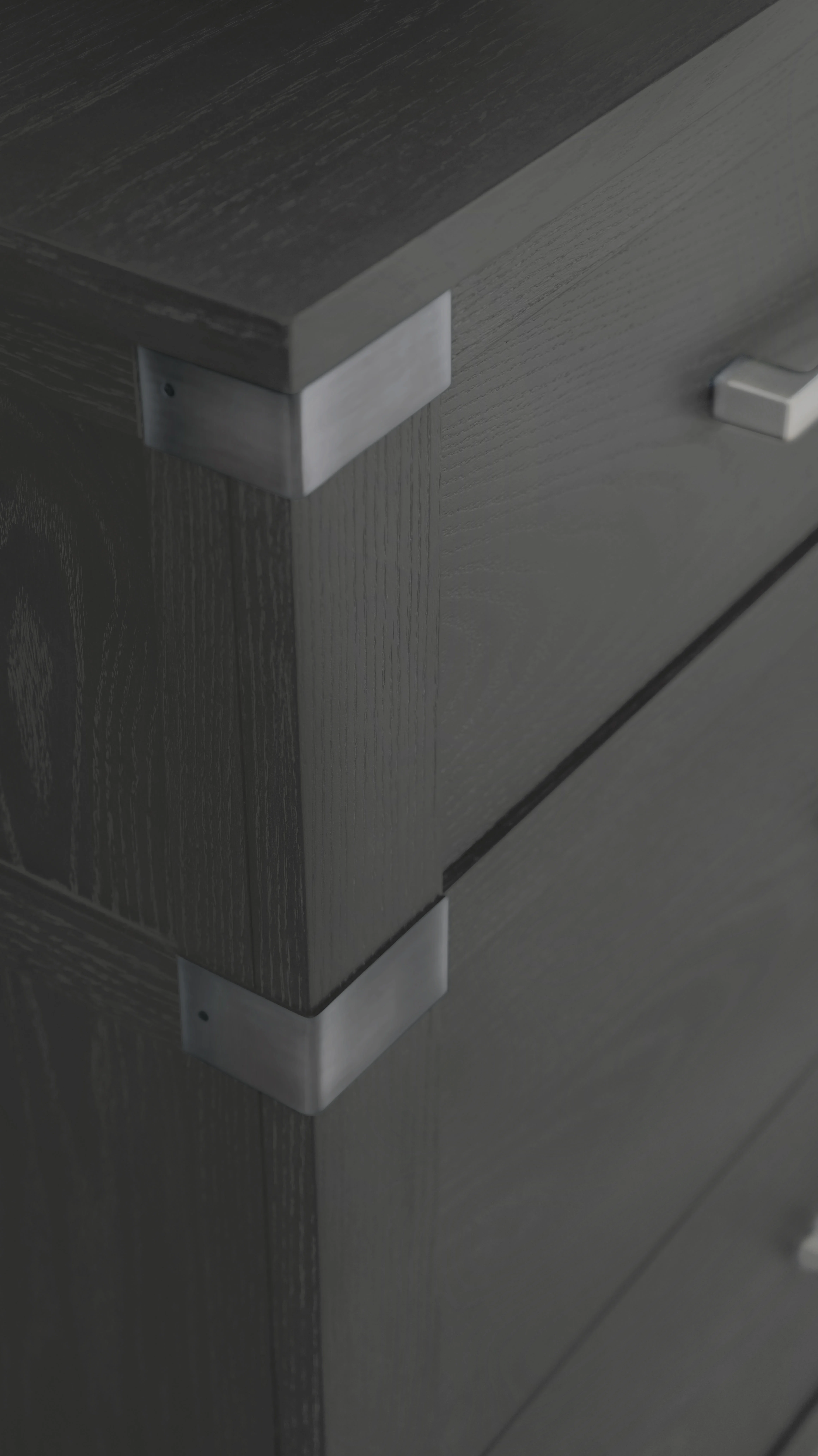 Devon & Claire Dean Chestwith Silver Hardware, Black