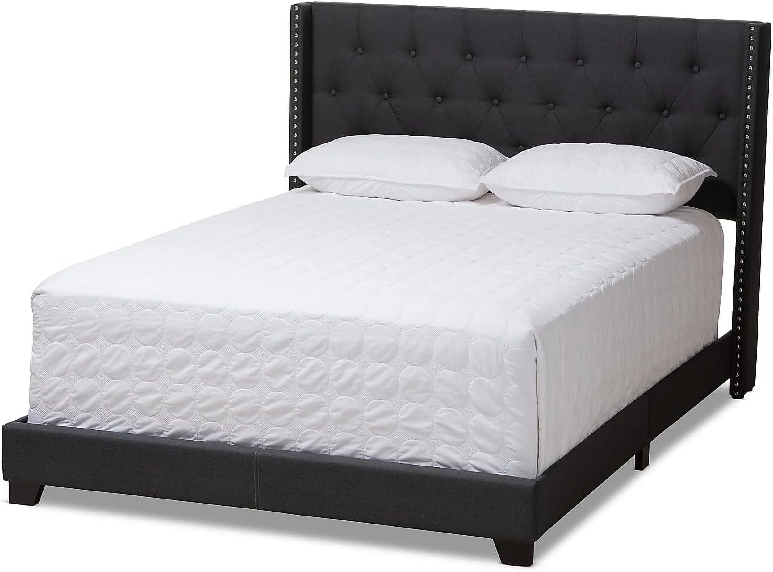 RUNFAYBIU Brady Bed Queen Charcoal Grey (149-8942-HiT)